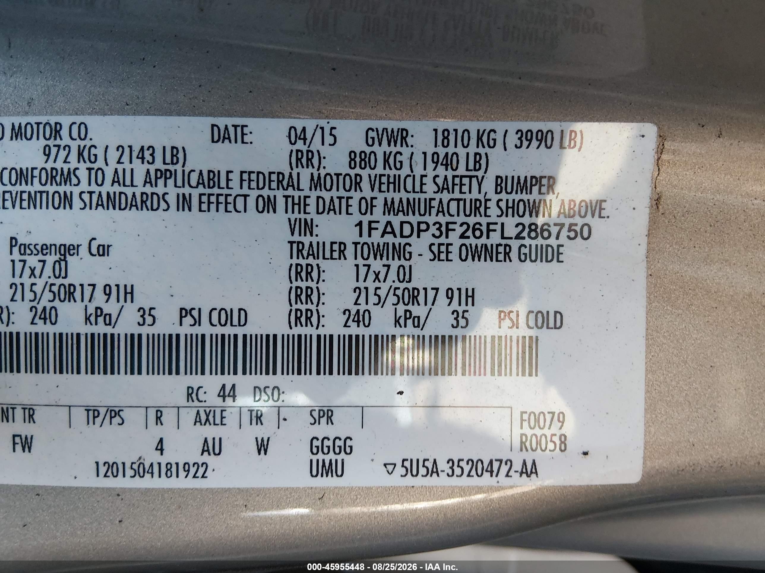 2015 Ford Focus Se Желто-коричневый vin: 1FADP3F26FL286750