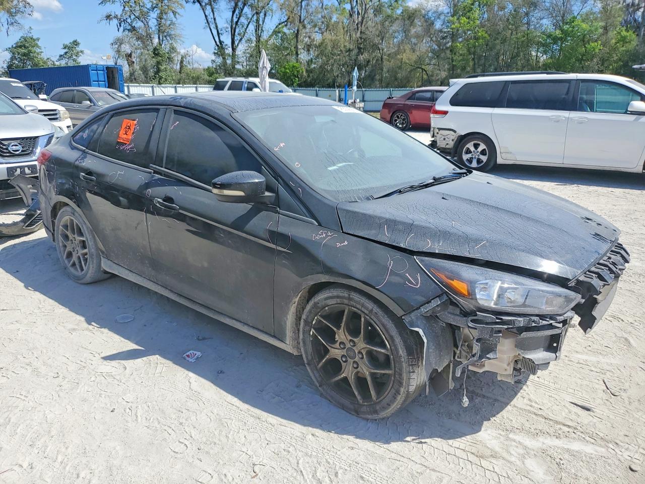 2015 Ford Focus Se Black vin: 1FADP3F26FL336482