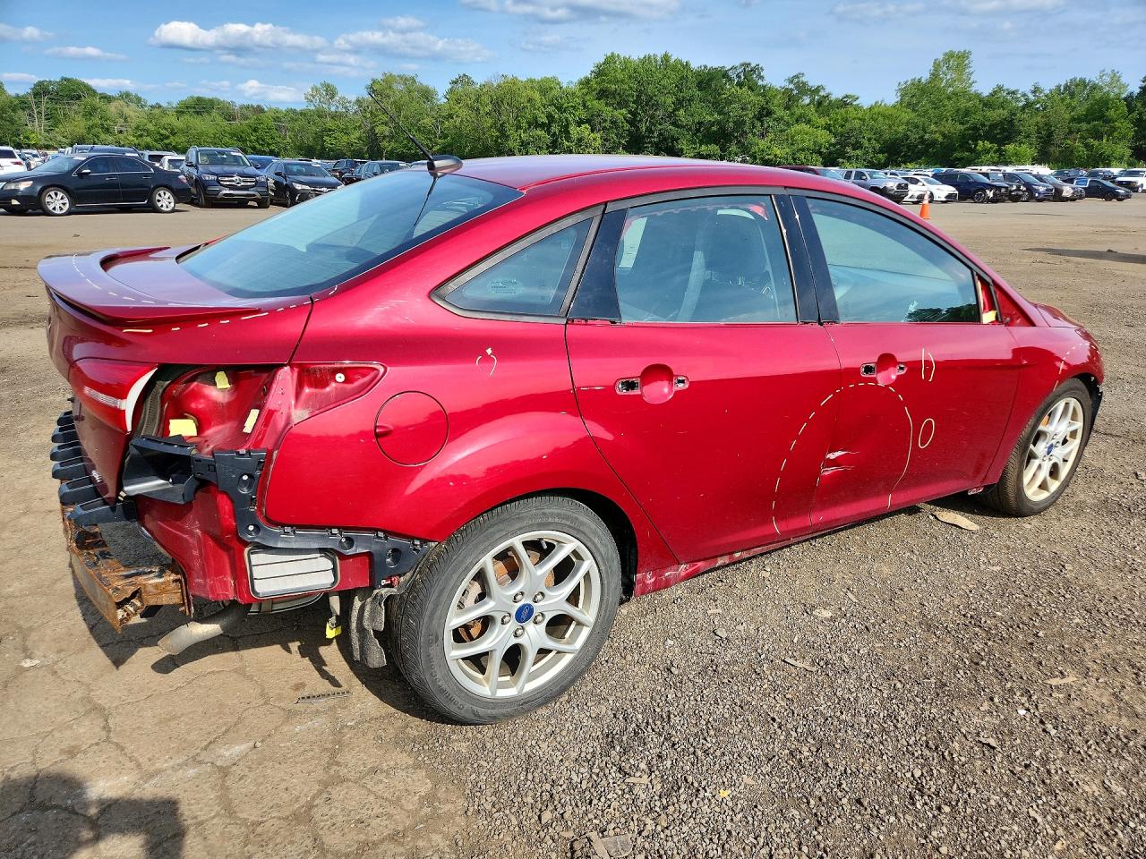 2015 Ford Focus Se Бордовый vin: 1FADP3F26FL338166