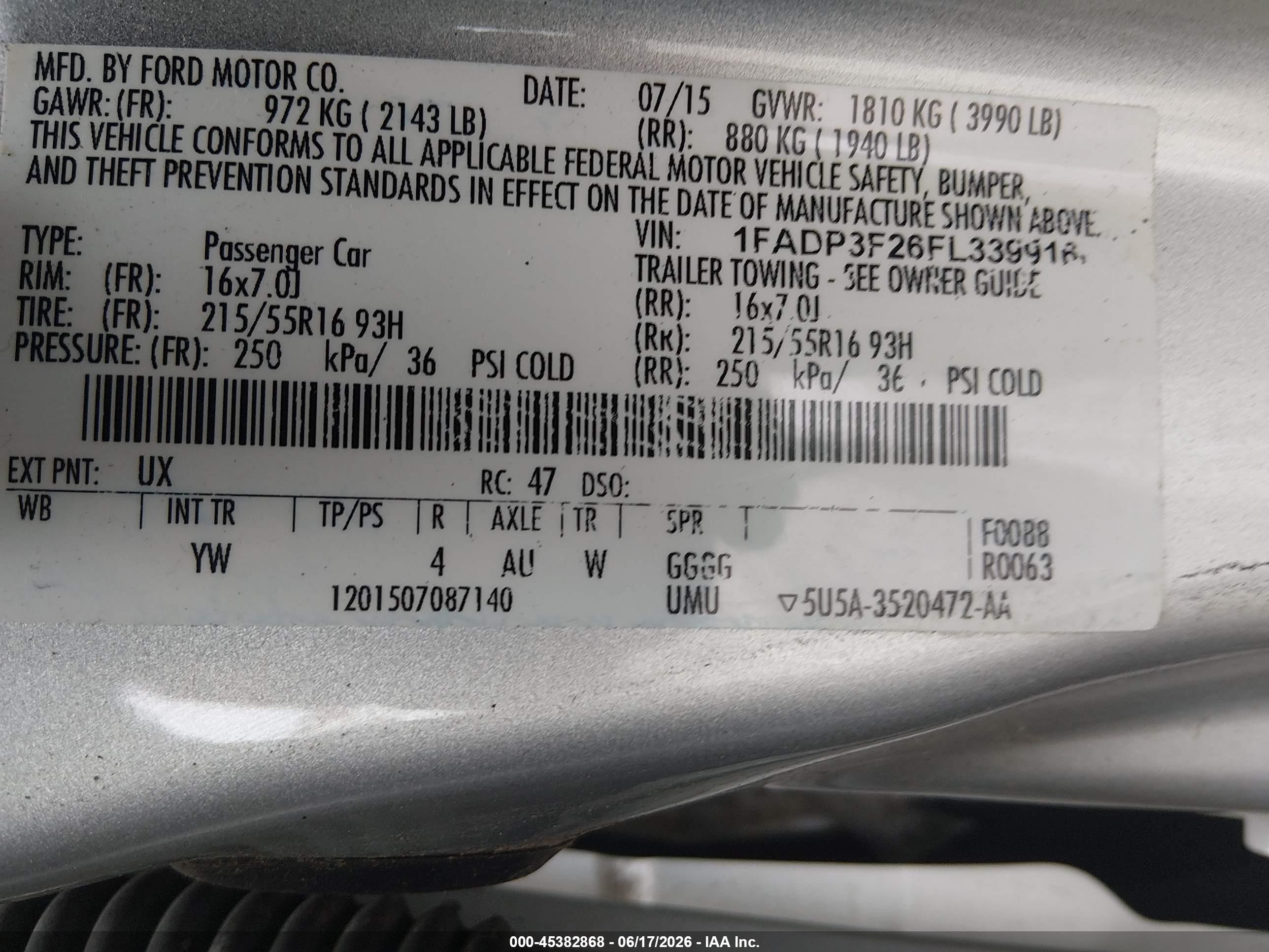 2015 Ford Focus Se Silver vin: 1FADP3F26FL339916