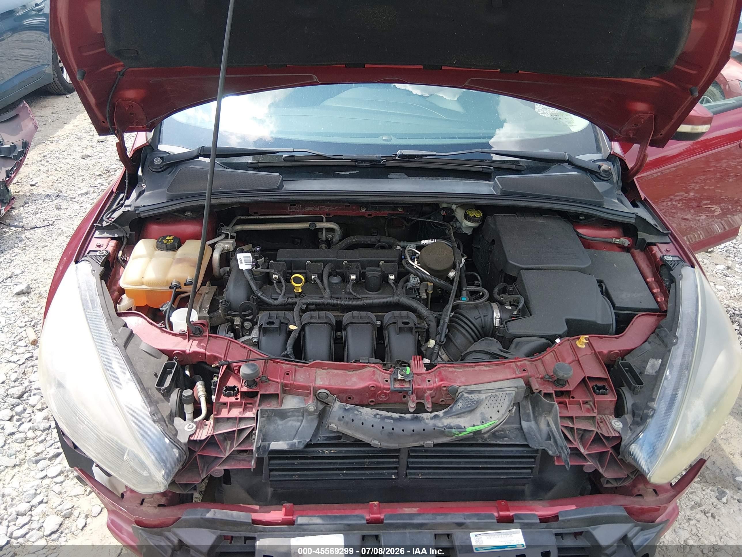 2015 Ford Focus Se Red vin: 1FADP3F26FL347045