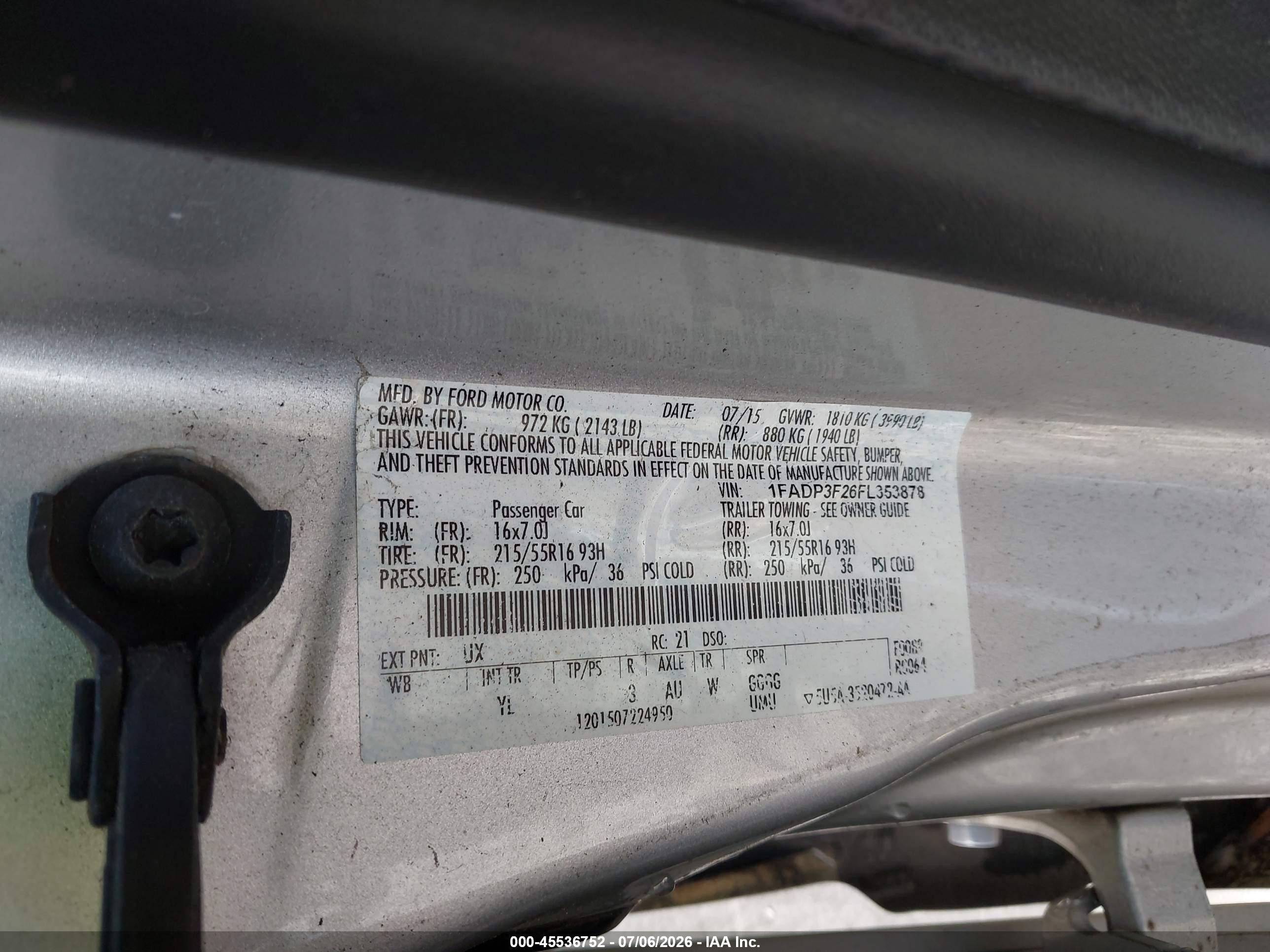 2015 Ford Focus Se Silver vin: 1FADP3F26FL353878