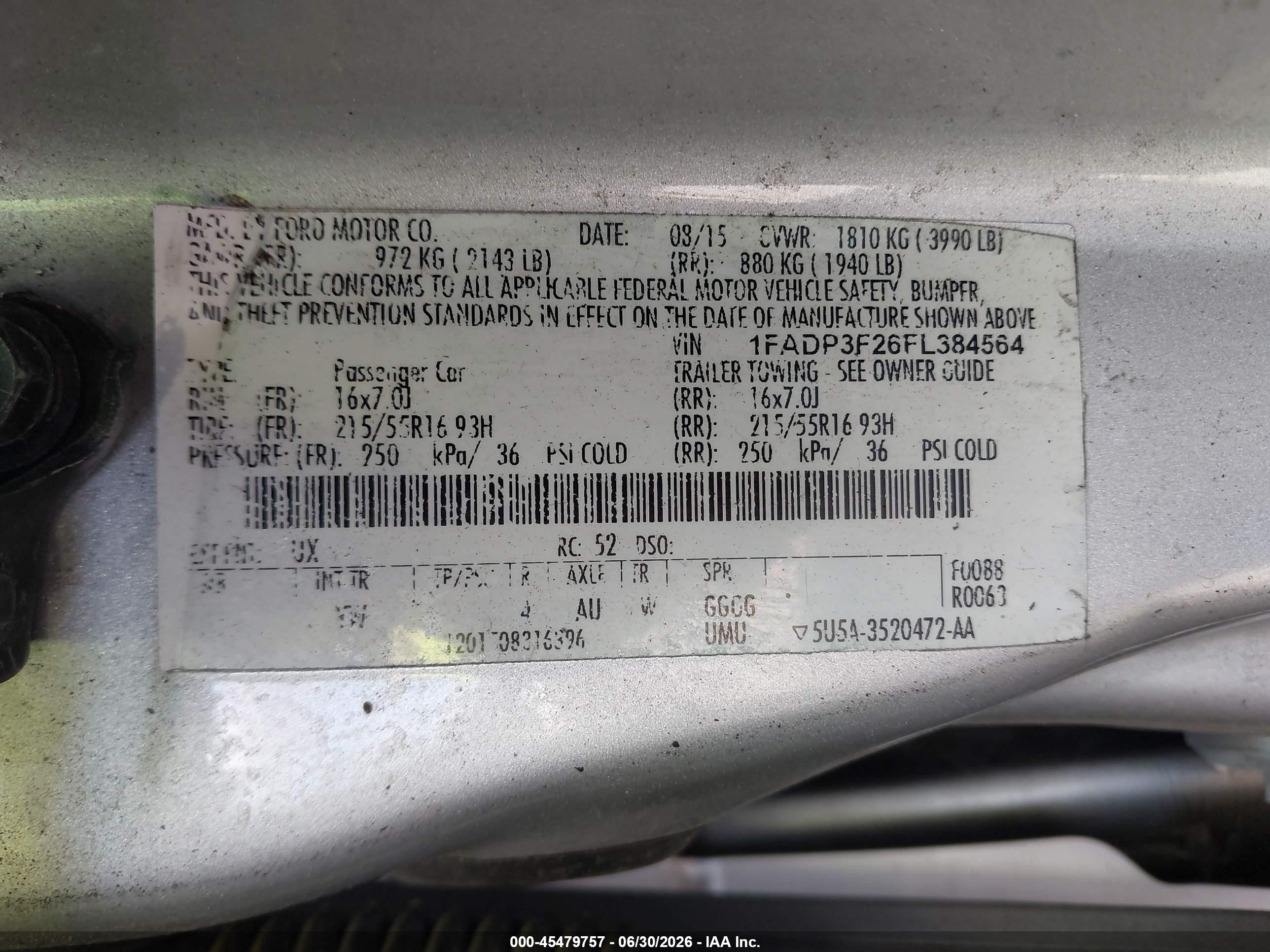 2015 Ford Focus Se Silver vin: 1FADP3F26FL384564