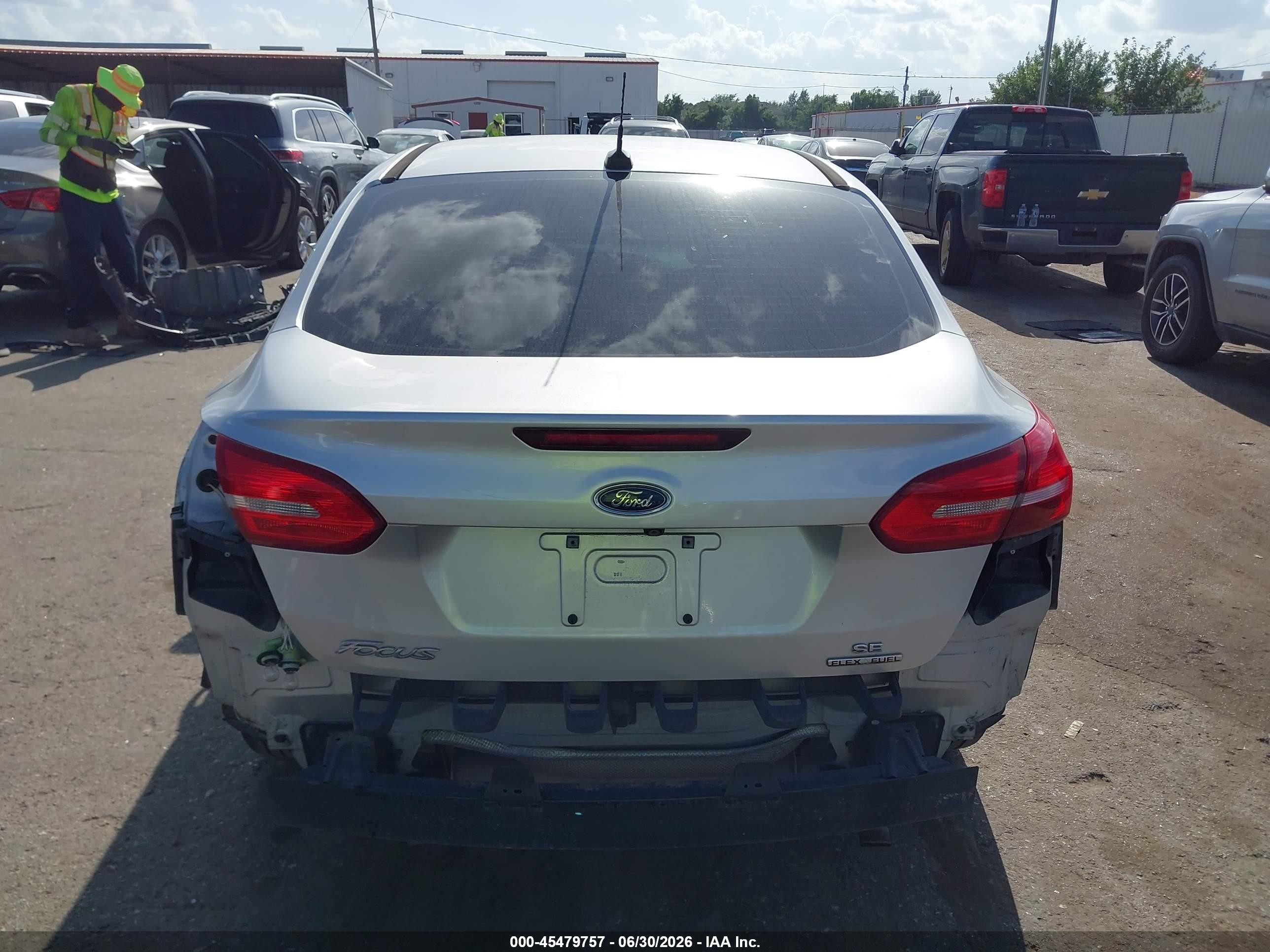 2015 Ford Focus Se Silver vin: 1FADP3F26FL384564