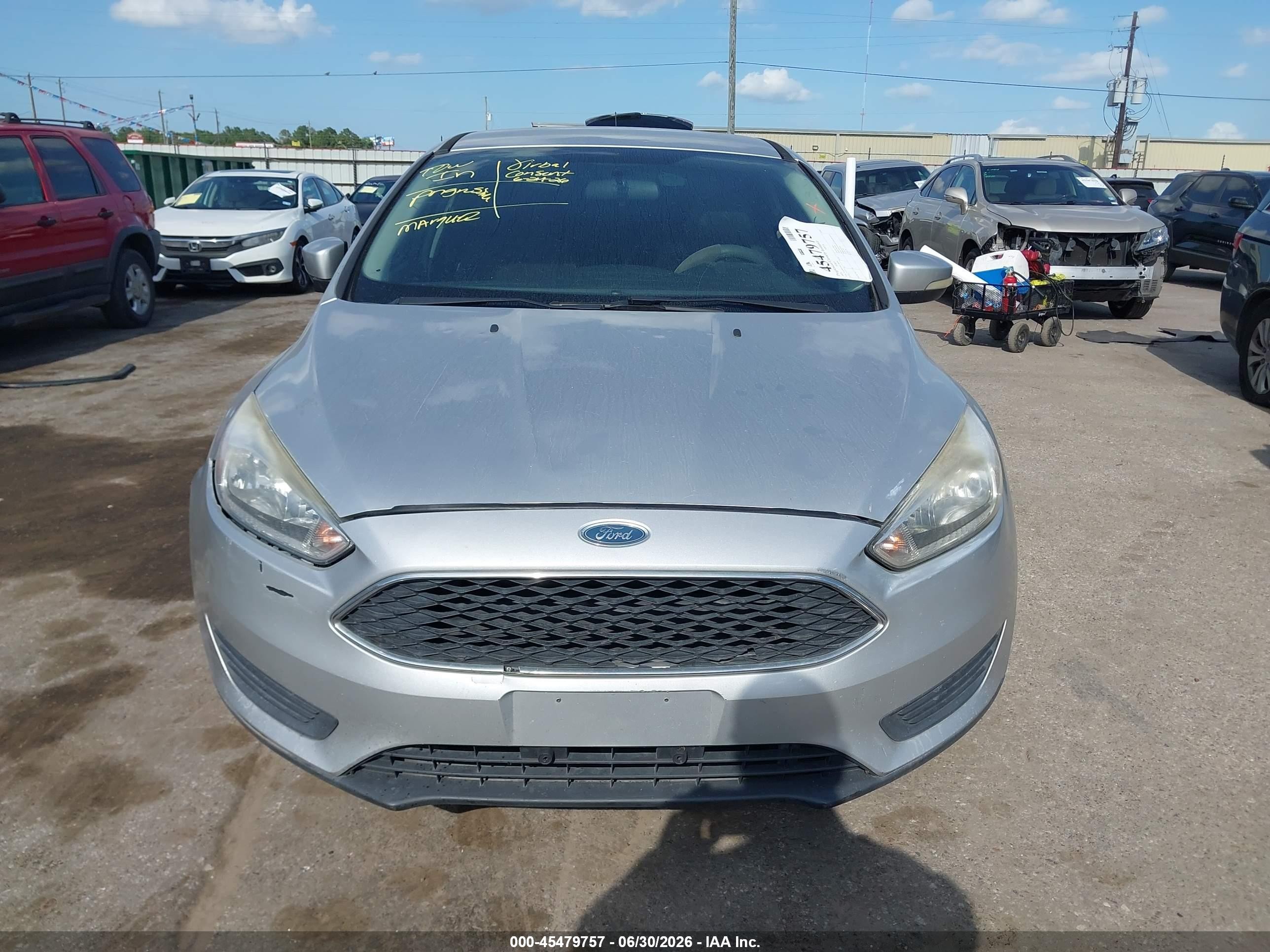 2015 Ford Focus Se Silver vin: 1FADP3F26FL384564
