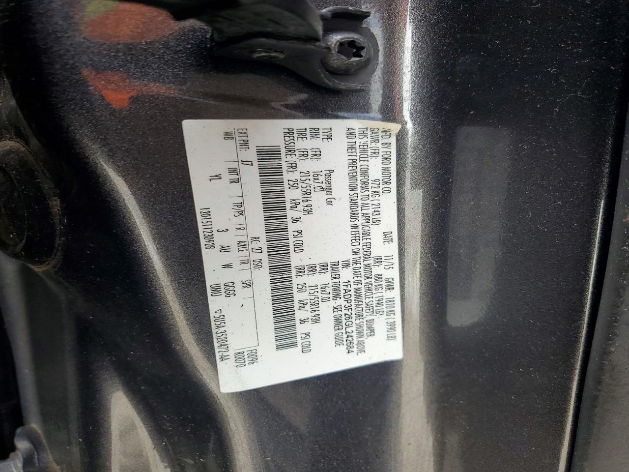 2016 Ford Focus Se Gray vin: 1FADP3F26GL242684