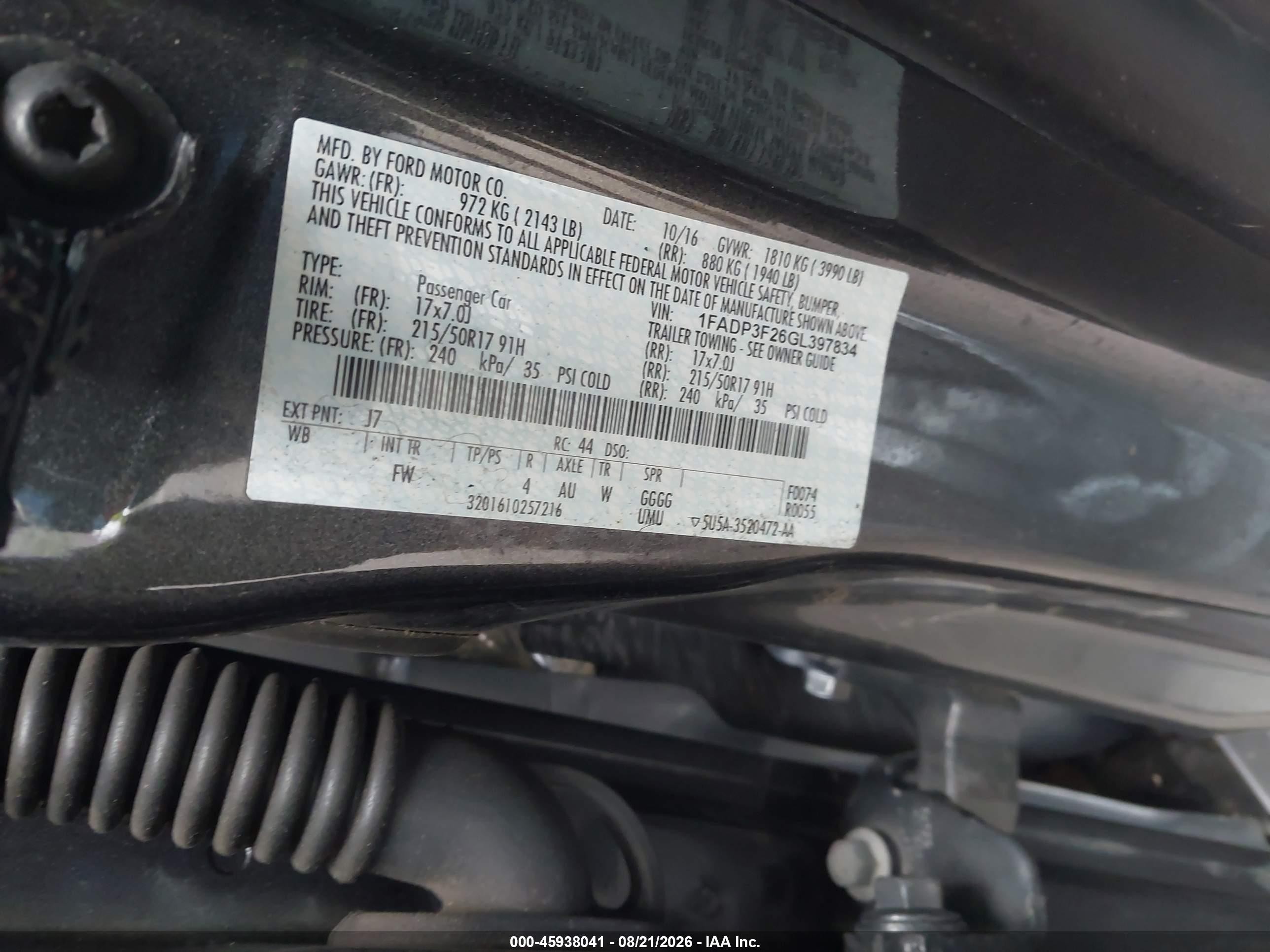 2016 Ford Focus Se Gray vin: 1FADP3F26GL397834