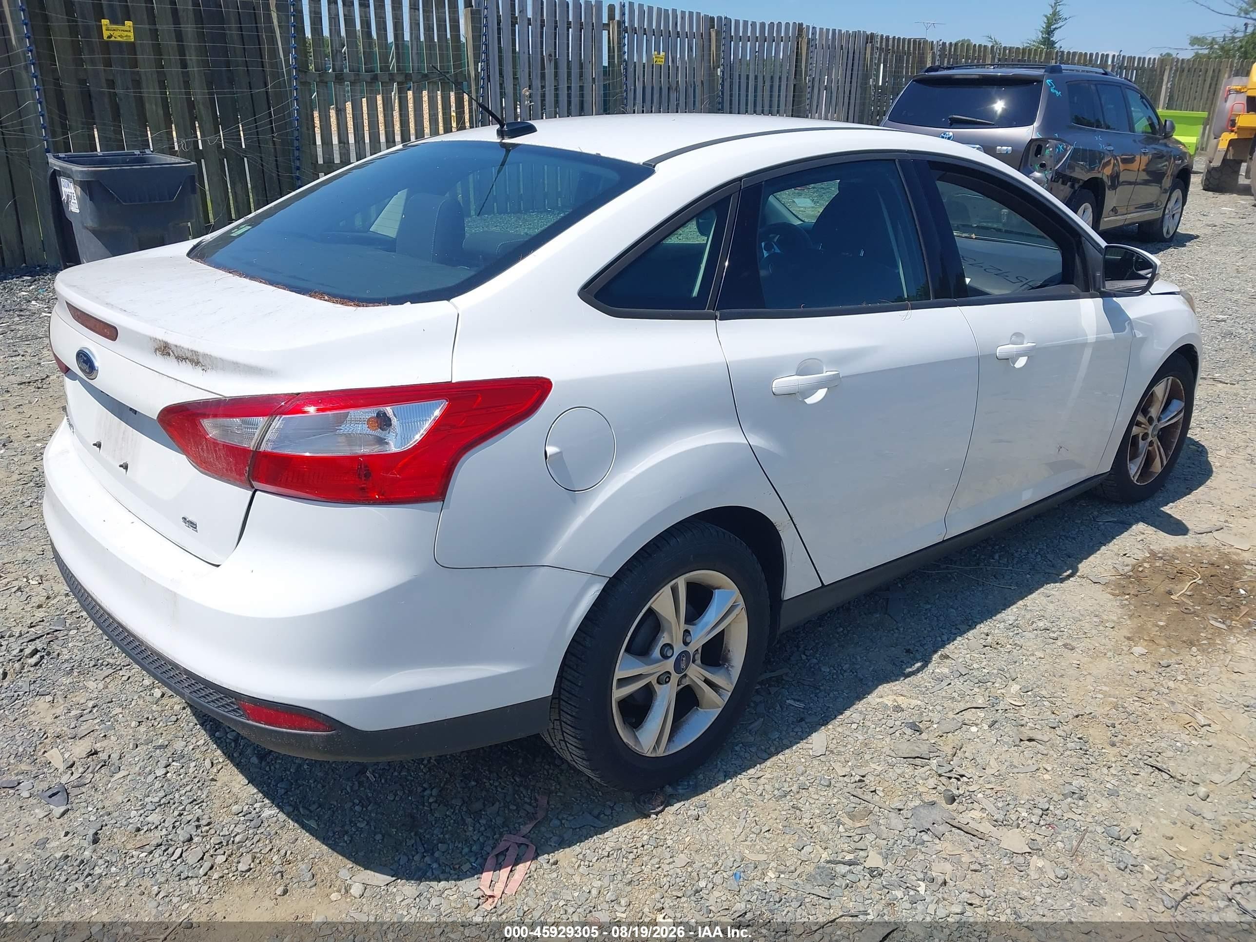 2013 Ford Focus Se White vin: 1FADP3F27DL118810