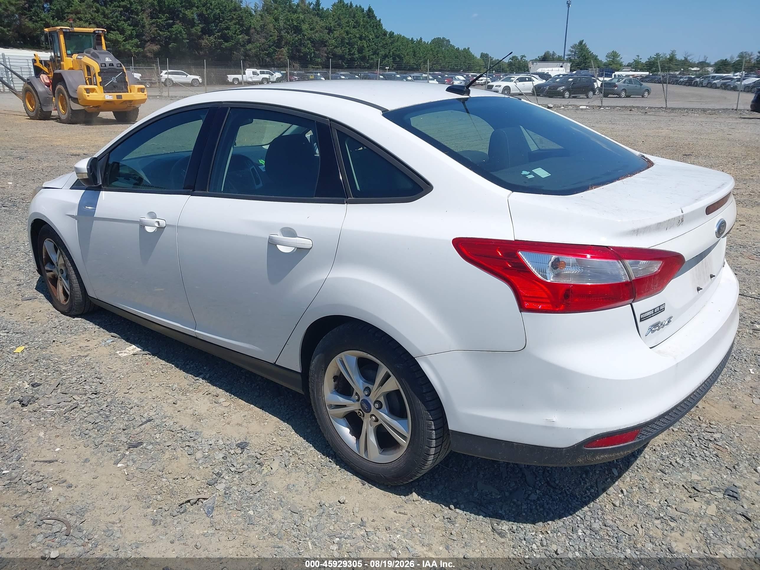 2013 Ford Focus Se White vin: 1FADP3F27DL118810
