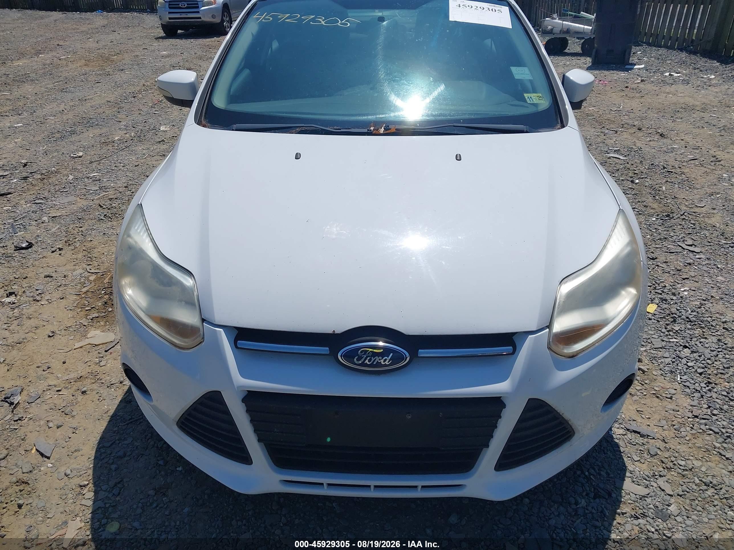 2013 Ford Focus Se White vin: 1FADP3F27DL118810
