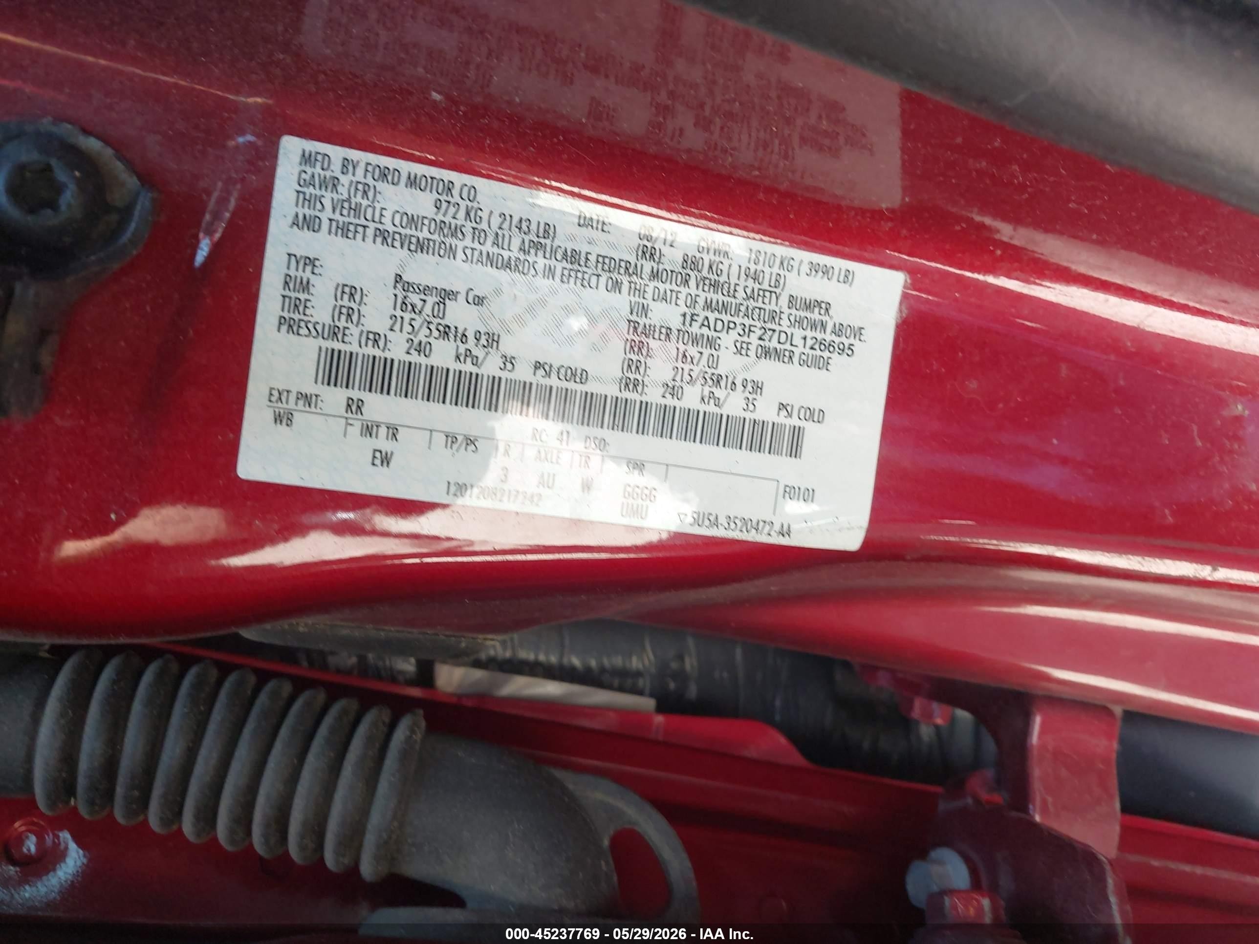 2013 Ford Focus Se Красный vin: 1FADP3F27DL126695