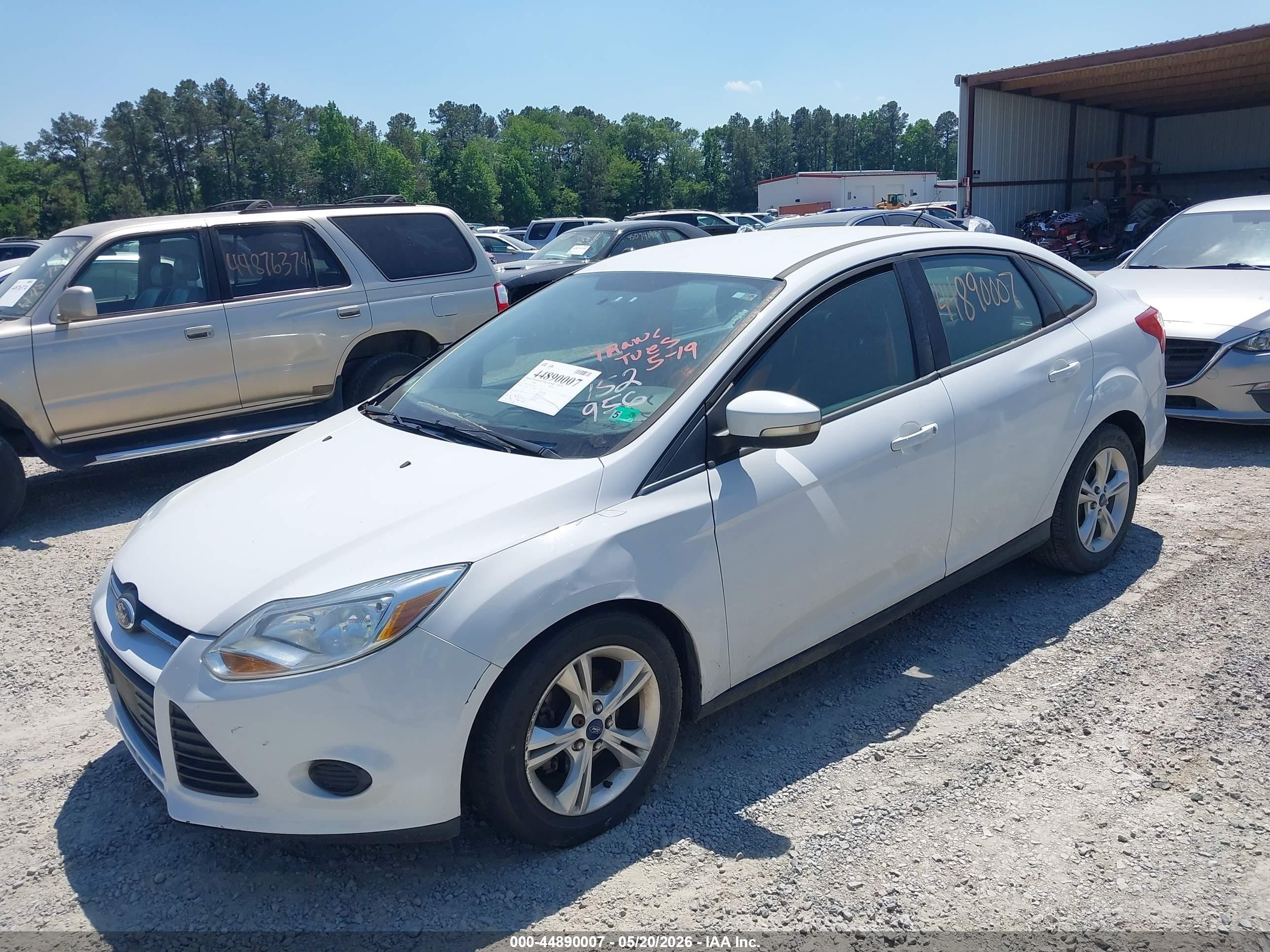 2013 Ford Focus Se White vin: 1FADP3F27DL152956