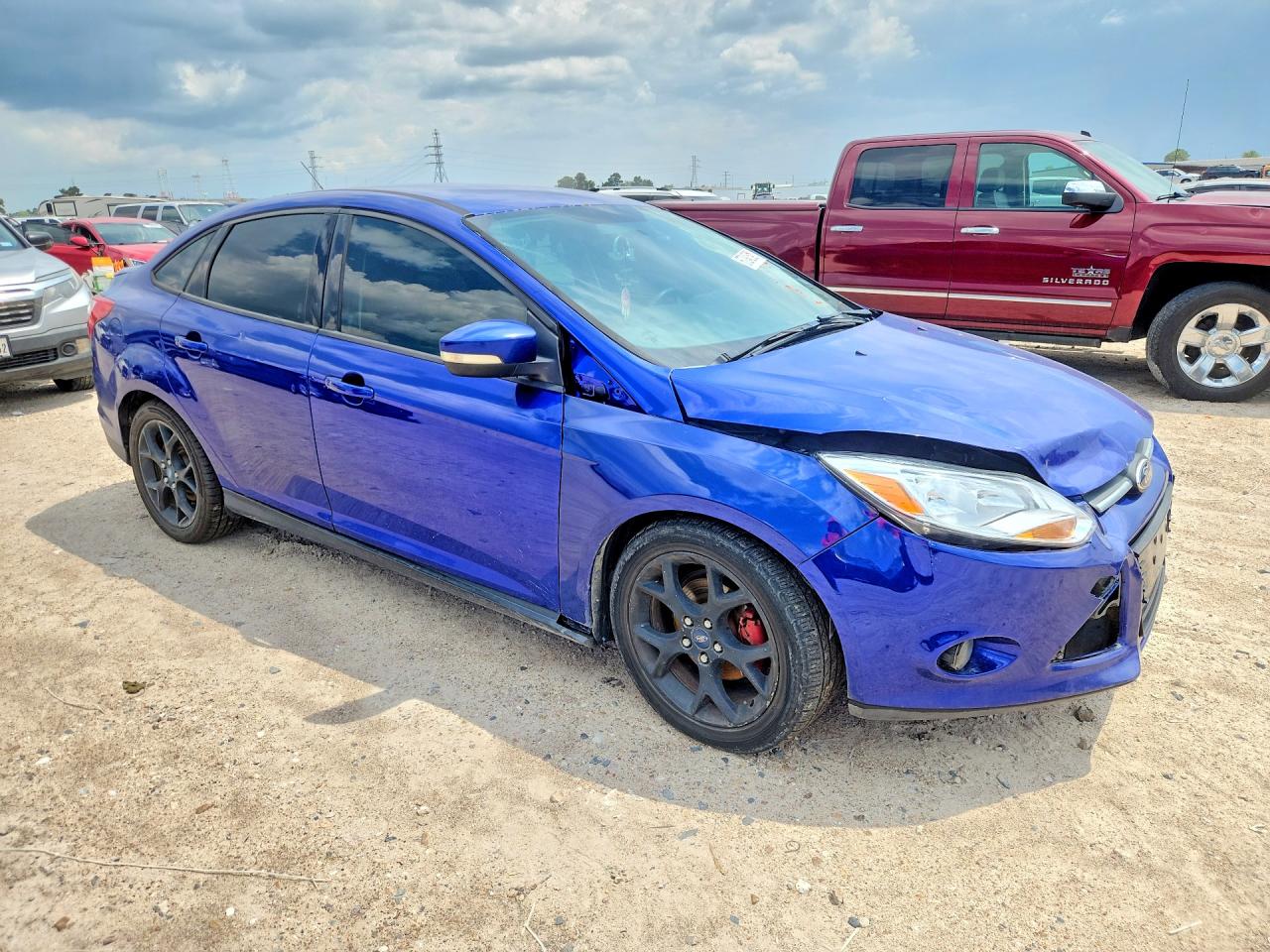 2013 Ford Focus Se Blue vin: 1FADP3F27DL187402