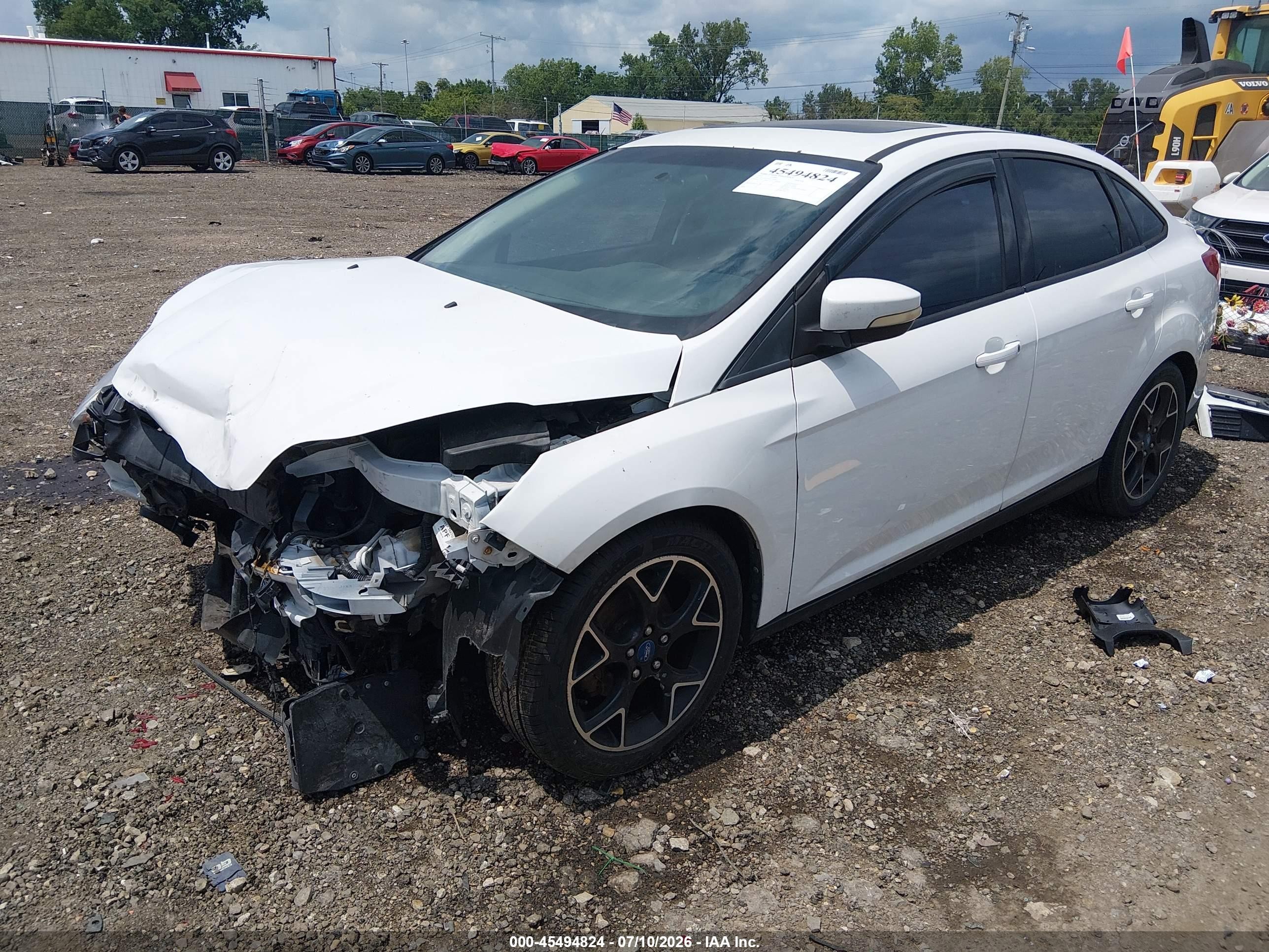2013 Ford Focus Se White vin: 1FADP3F27DL194642