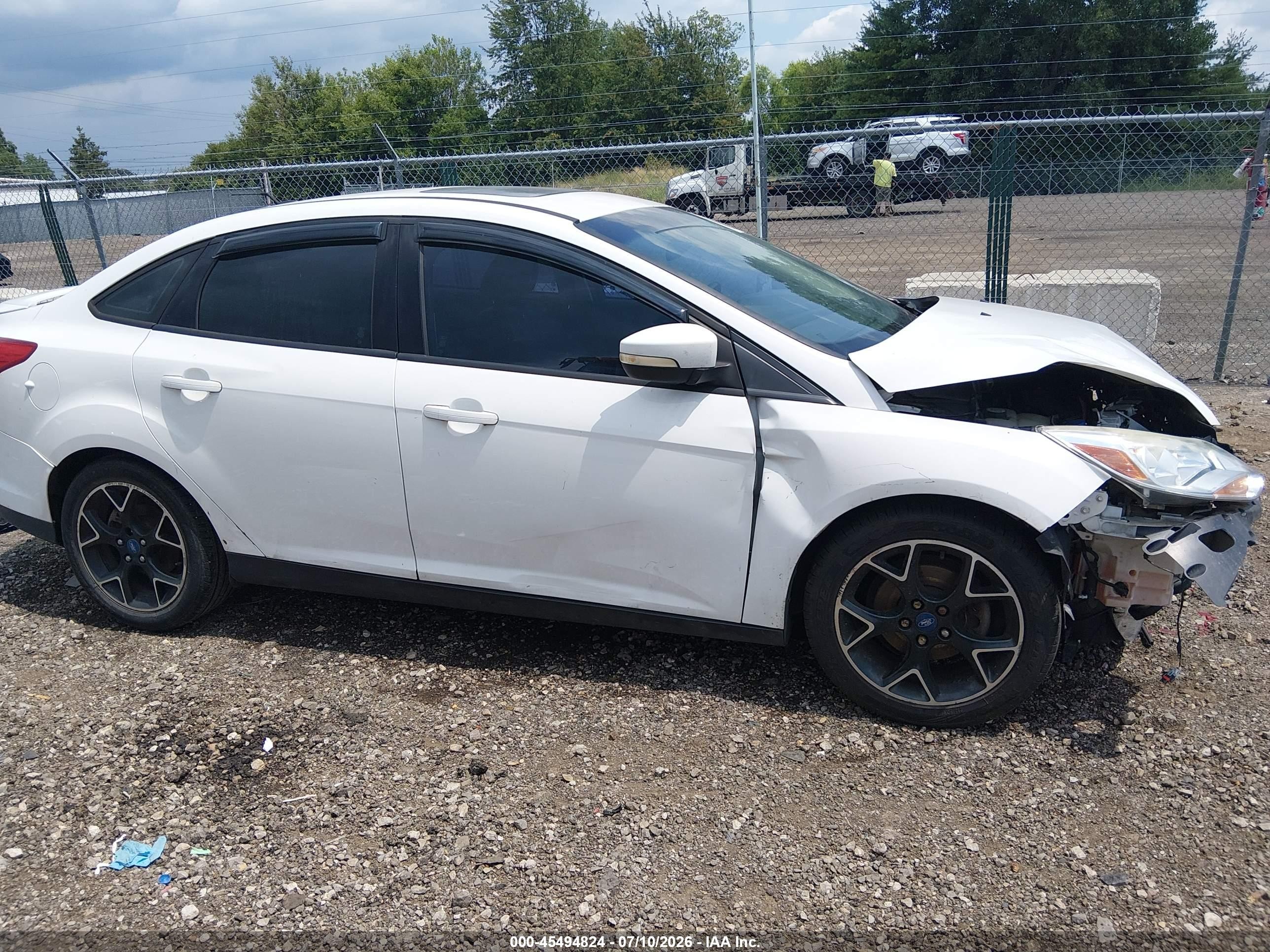 2013 Ford Focus Se White vin: 1FADP3F27DL194642