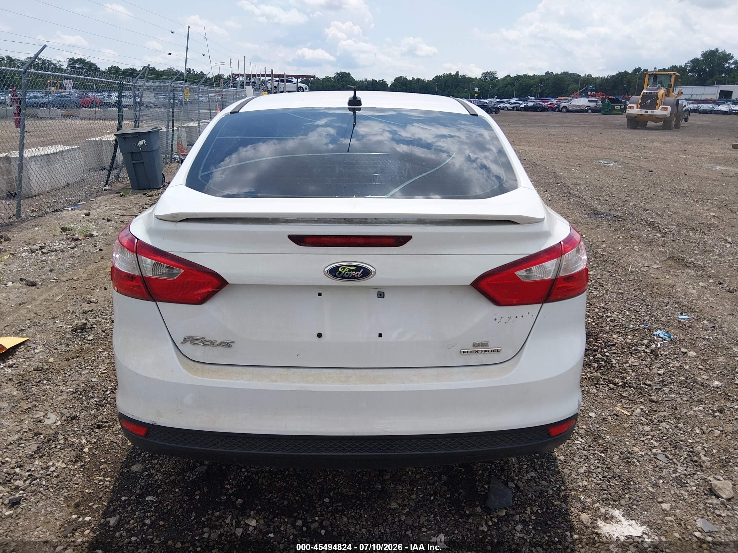 2013 Ford Focus Se White vin: 1FADP3F27DL194642