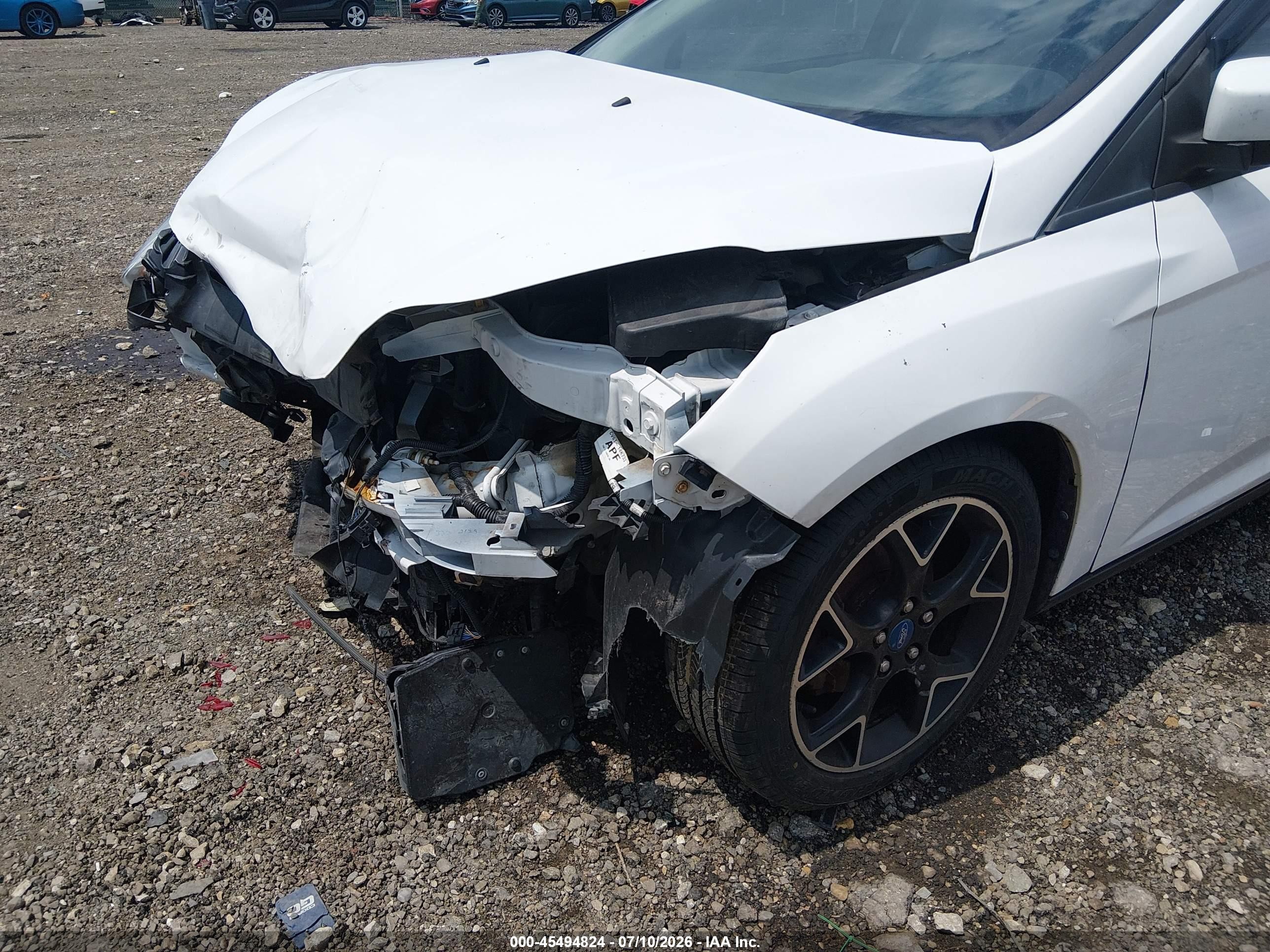 2013 Ford Focus Se White vin: 1FADP3F27DL194642