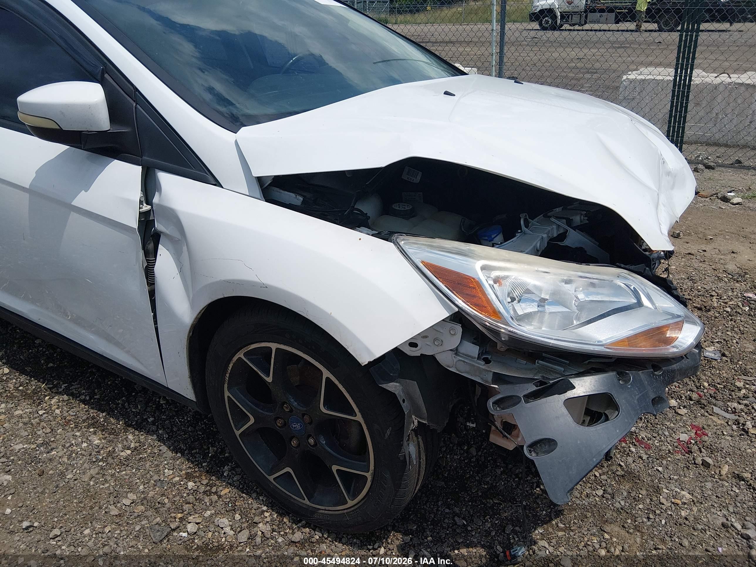 2013 Ford Focus Se White vin: 1FADP3F27DL194642