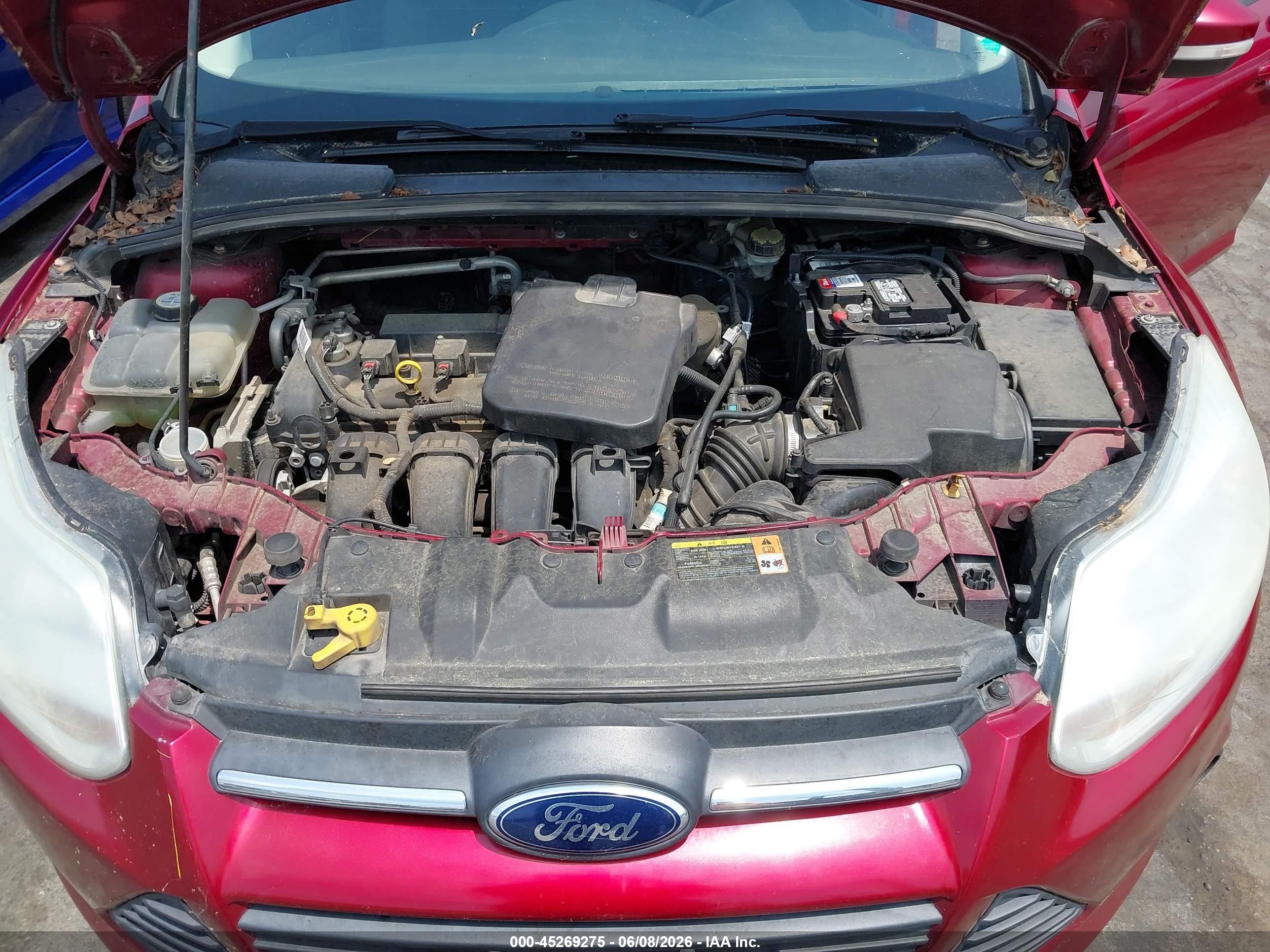 2013 Ford Focus Se Red vin: 1FADP3F27DL225453