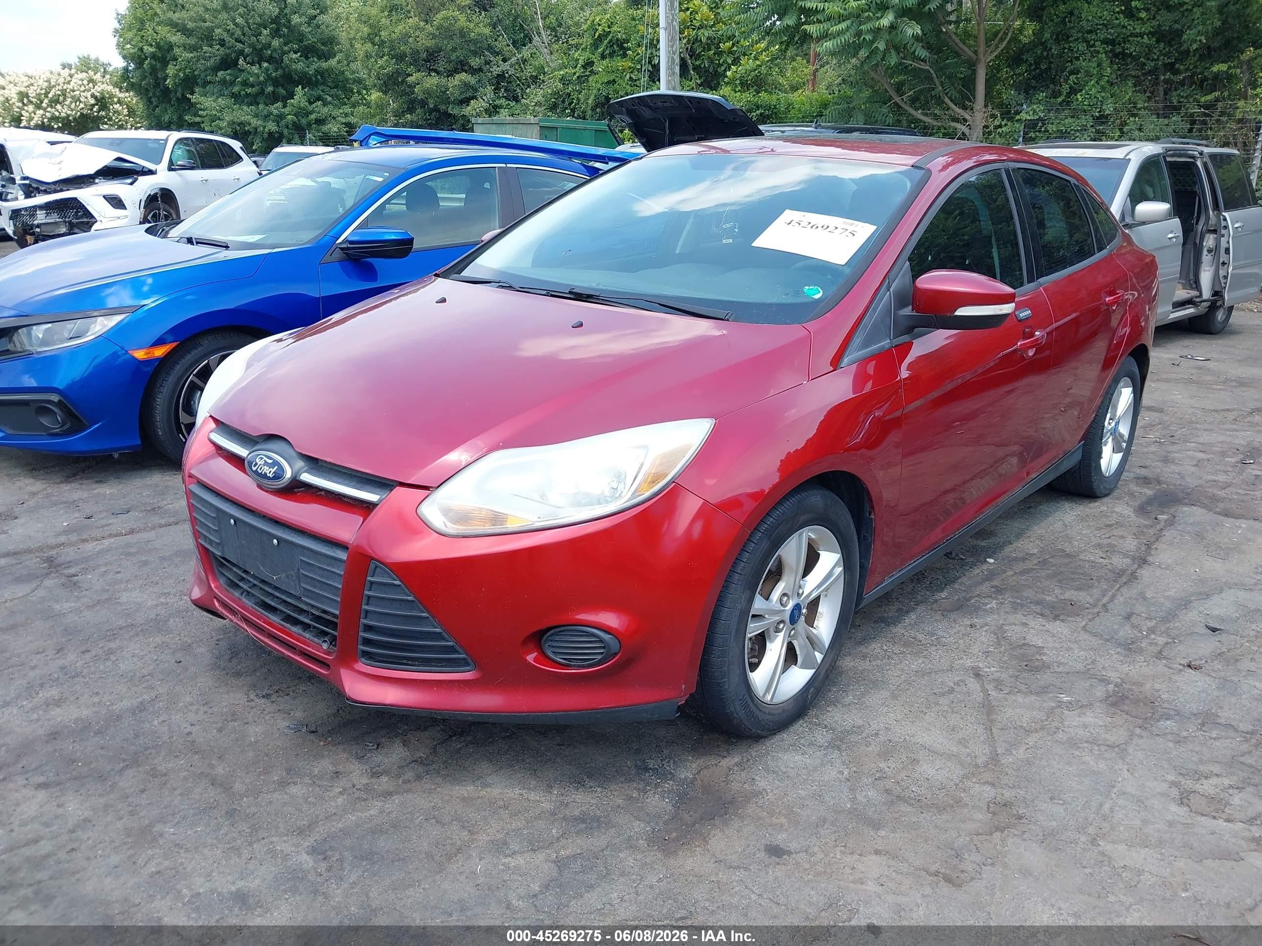 2013 Ford Focus Se Red vin: 1FADP3F27DL225453