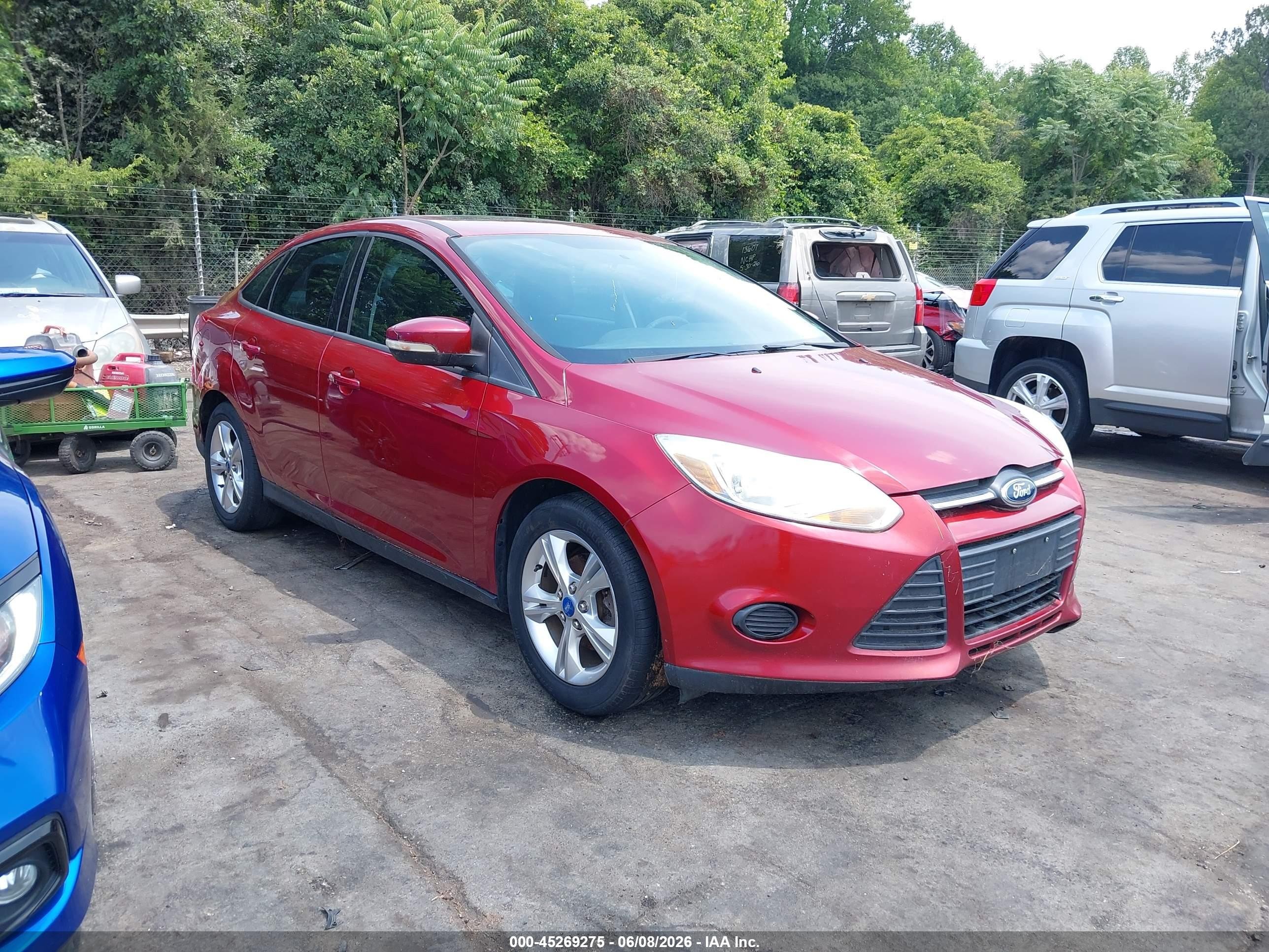2013 Ford Focus Se Red vin: 1FADP3F27DL225453