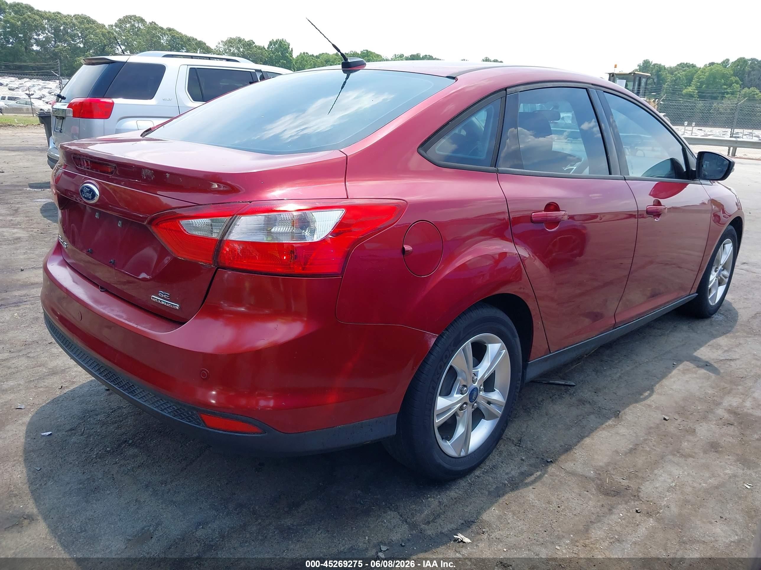 2013 Ford Focus Se Red vin: 1FADP3F27DL225453