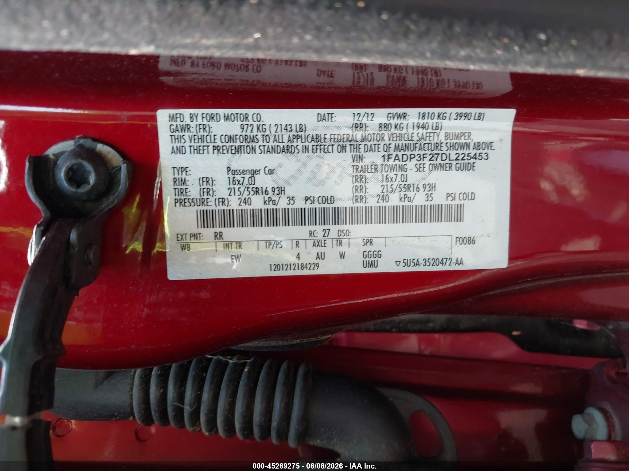 2013 Ford Focus Se Red vin: 1FADP3F27DL225453