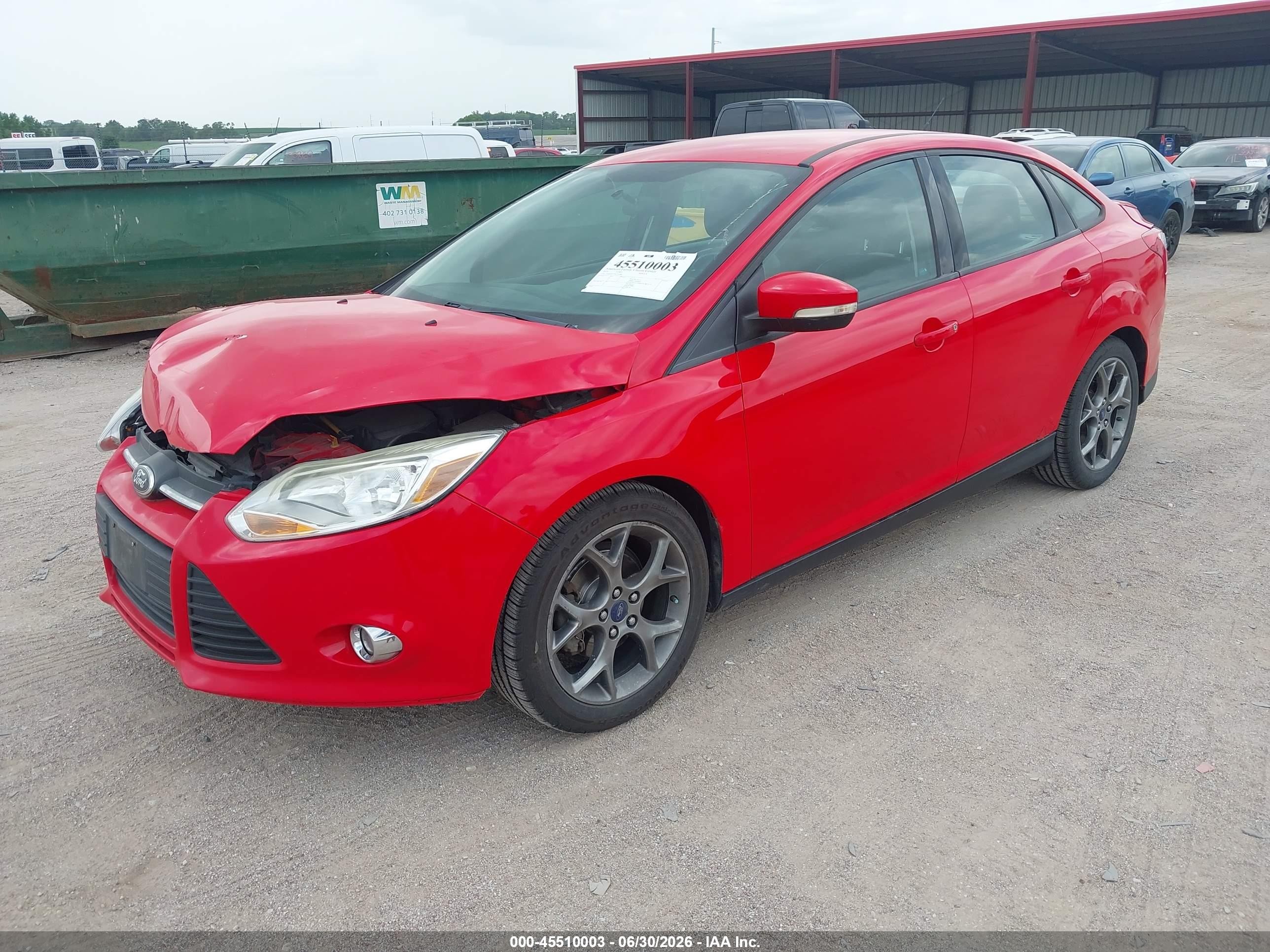 2013 Ford Focus Se Red vin: 1FADP3F27DL236288