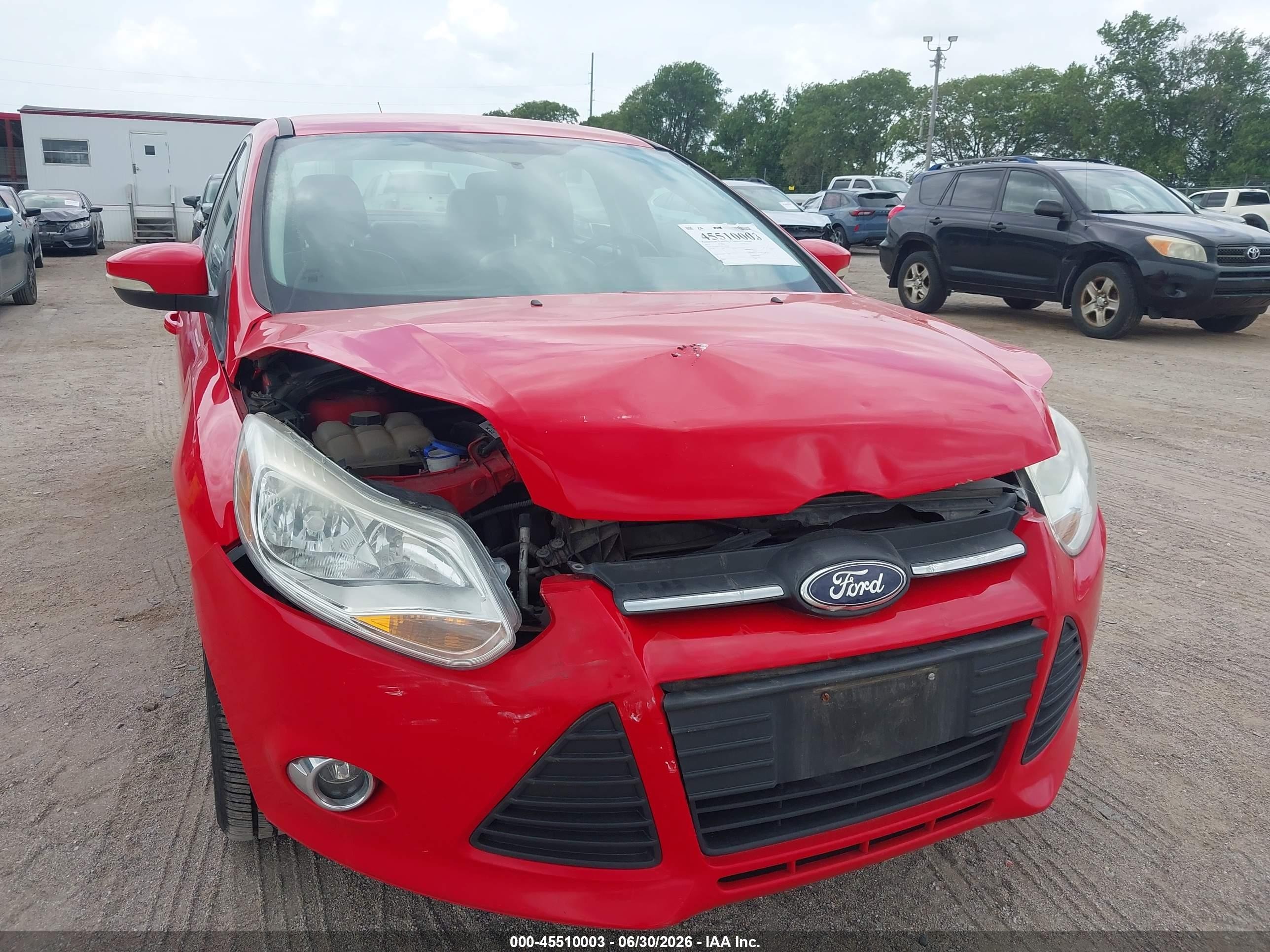 2013 Ford Focus Se Red vin: 1FADP3F27DL236288