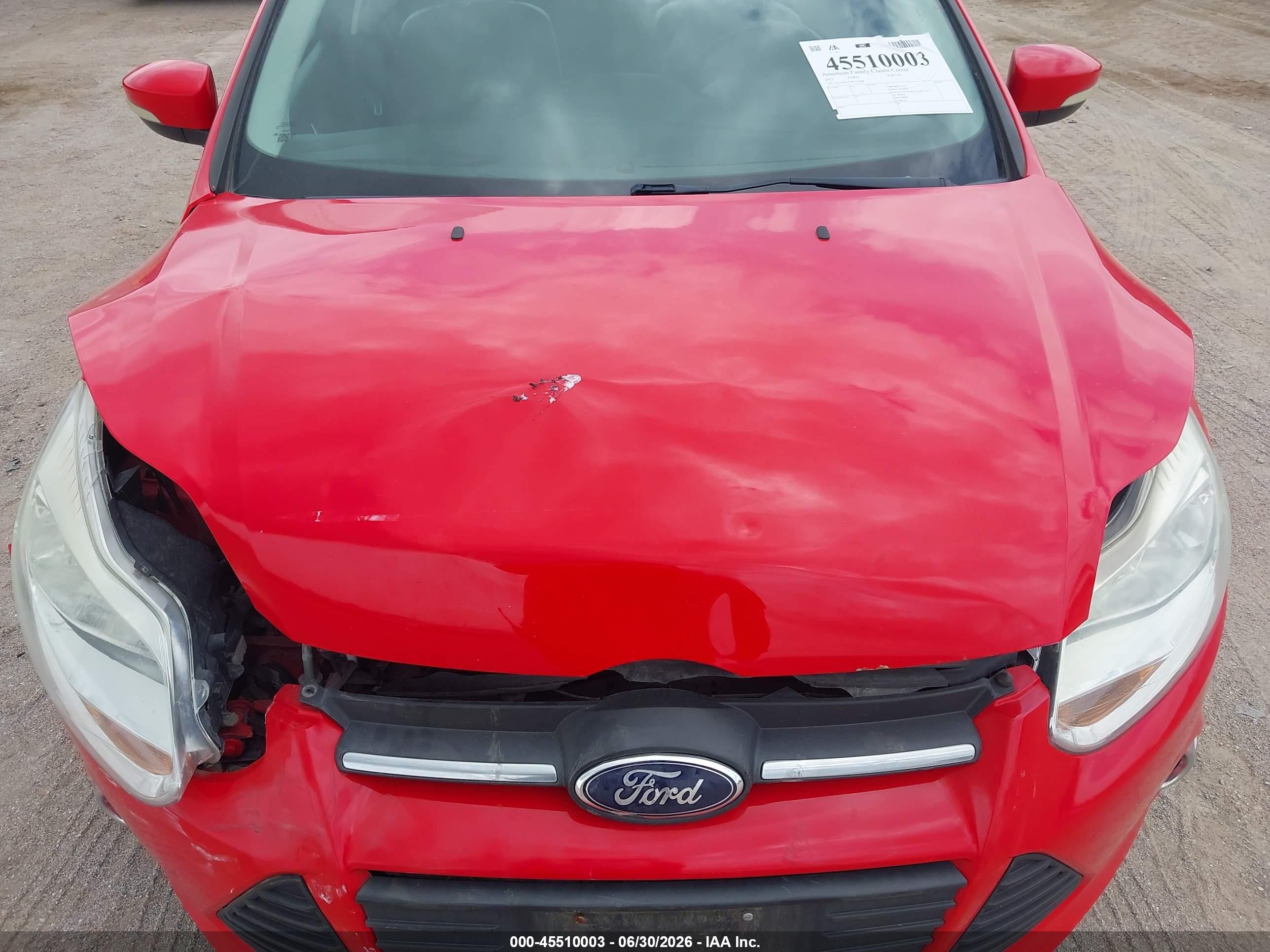 2013 Ford Focus Se Red vin: 1FADP3F27DL236288