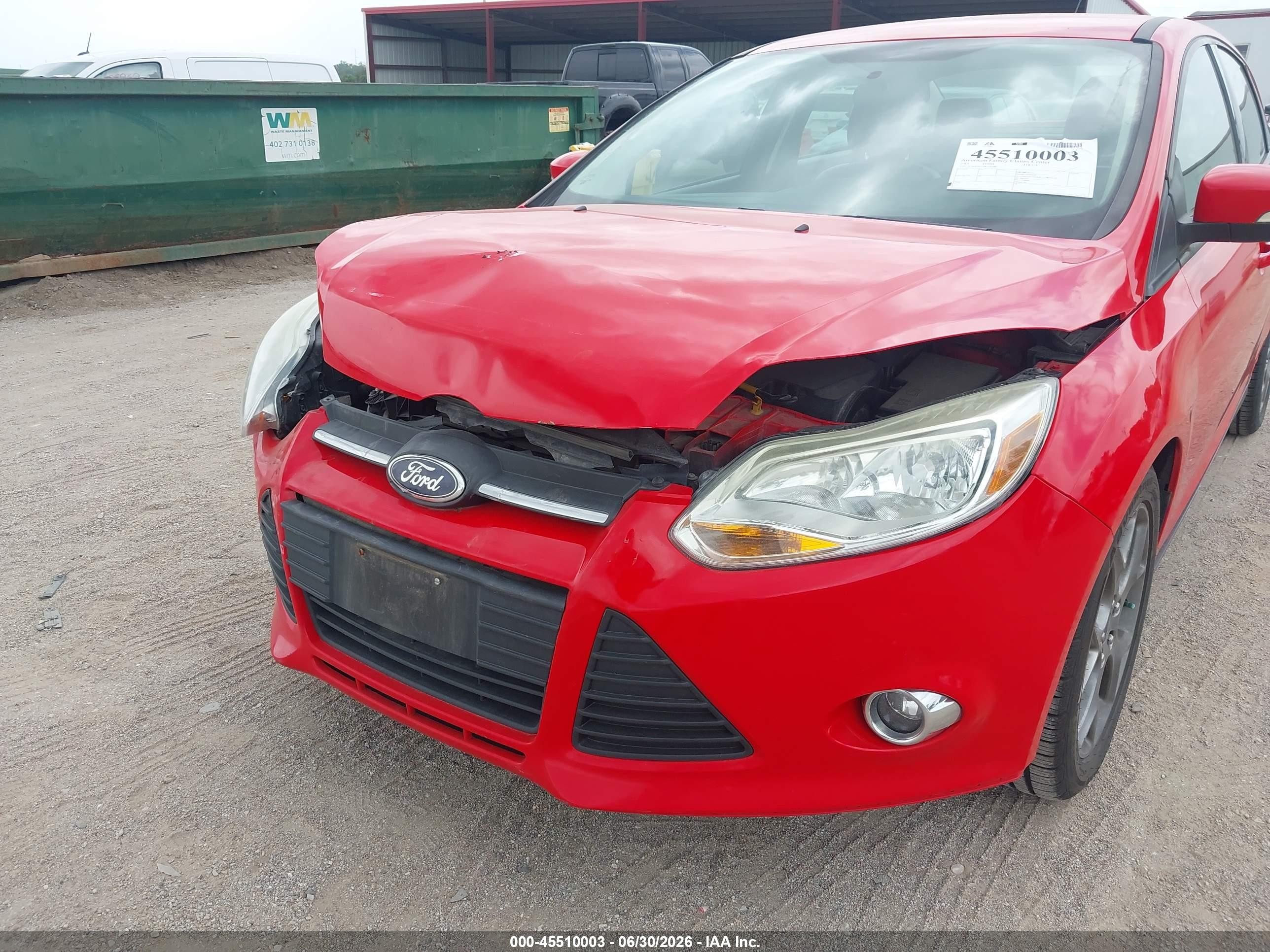 2013 Ford Focus Se Red vin: 1FADP3F27DL236288