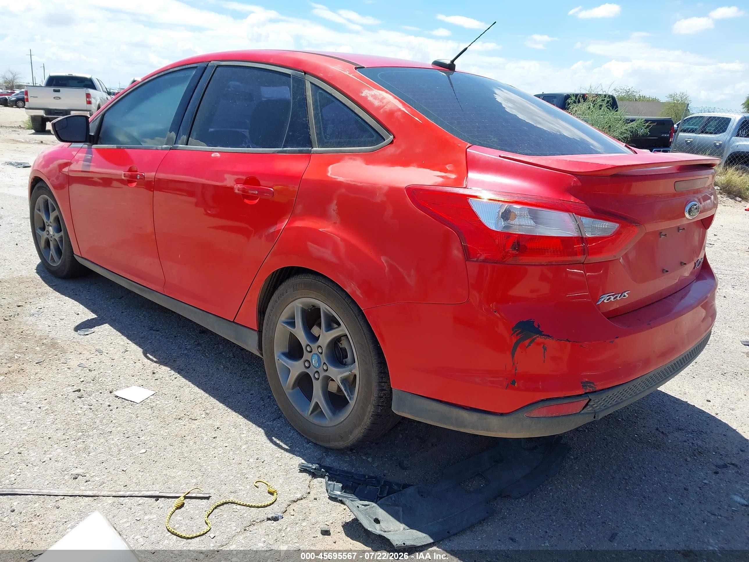 2013 Ford Focus Se Red vin: 1FADP3F27DL246318