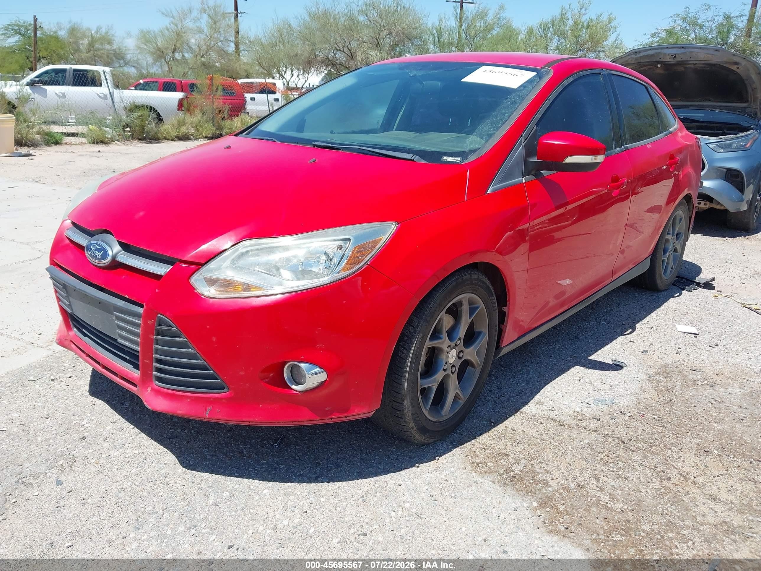 2013 Ford Focus Se Red vin: 1FADP3F27DL246318