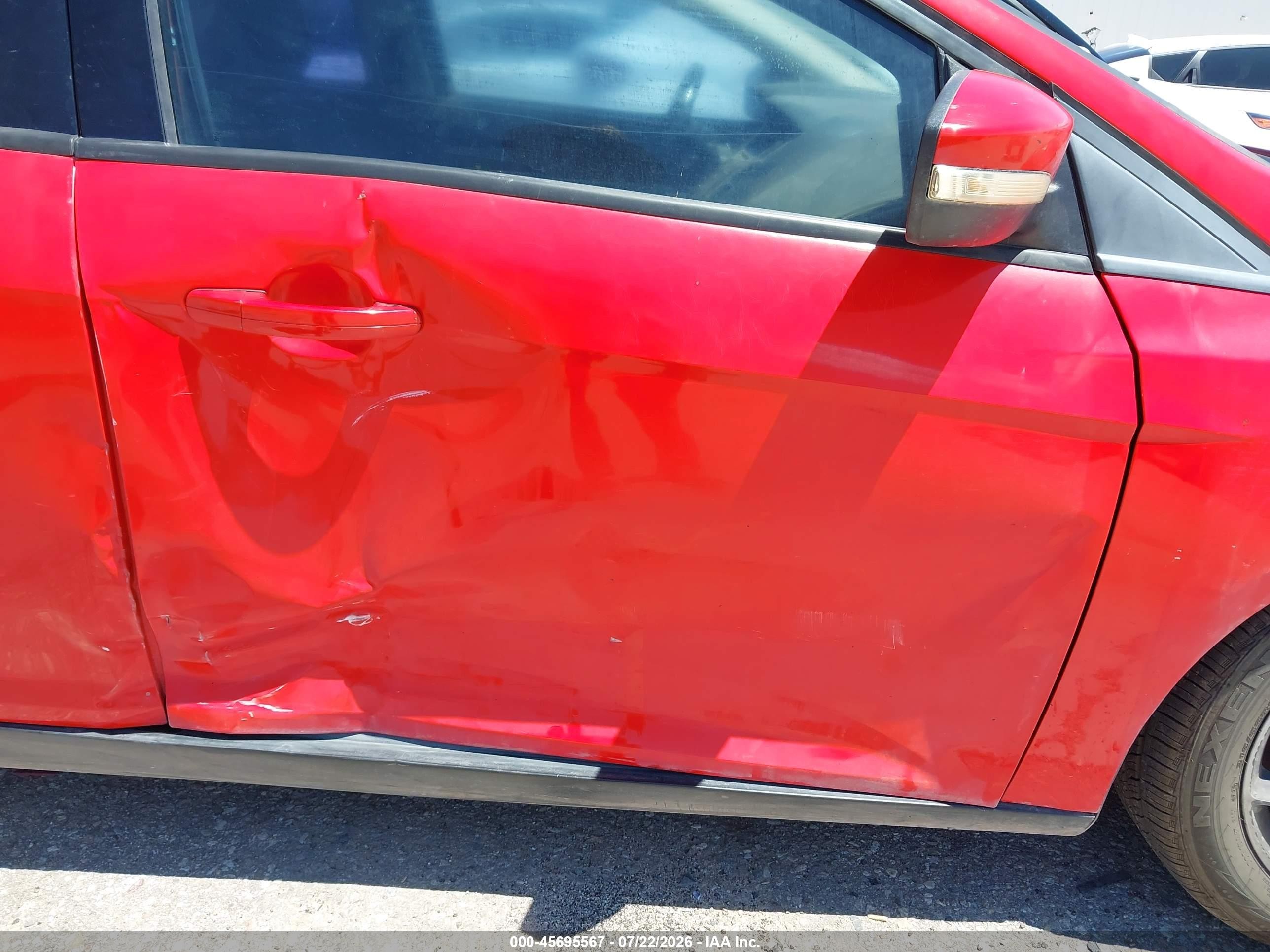 2013 Ford Focus Se Red vin: 1FADP3F27DL246318
