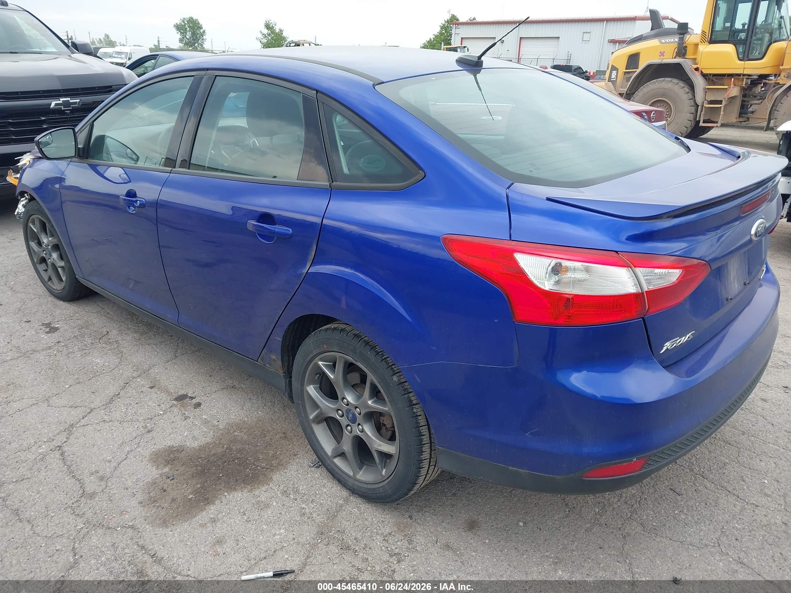 2013 Ford Focus Se Blue vin: 1FADP3F27DL255102