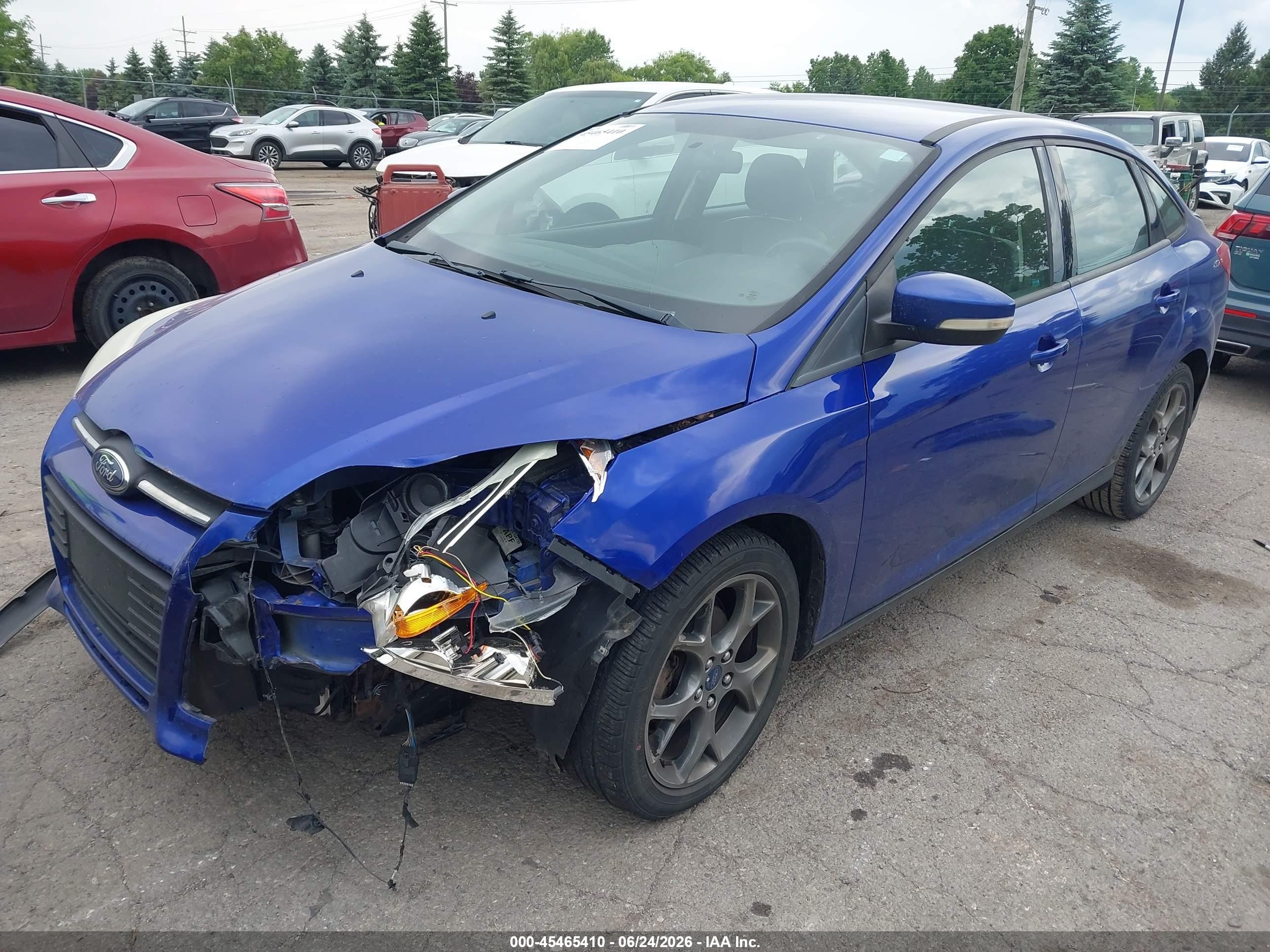2013 Ford Focus Se Blue vin: 1FADP3F27DL255102