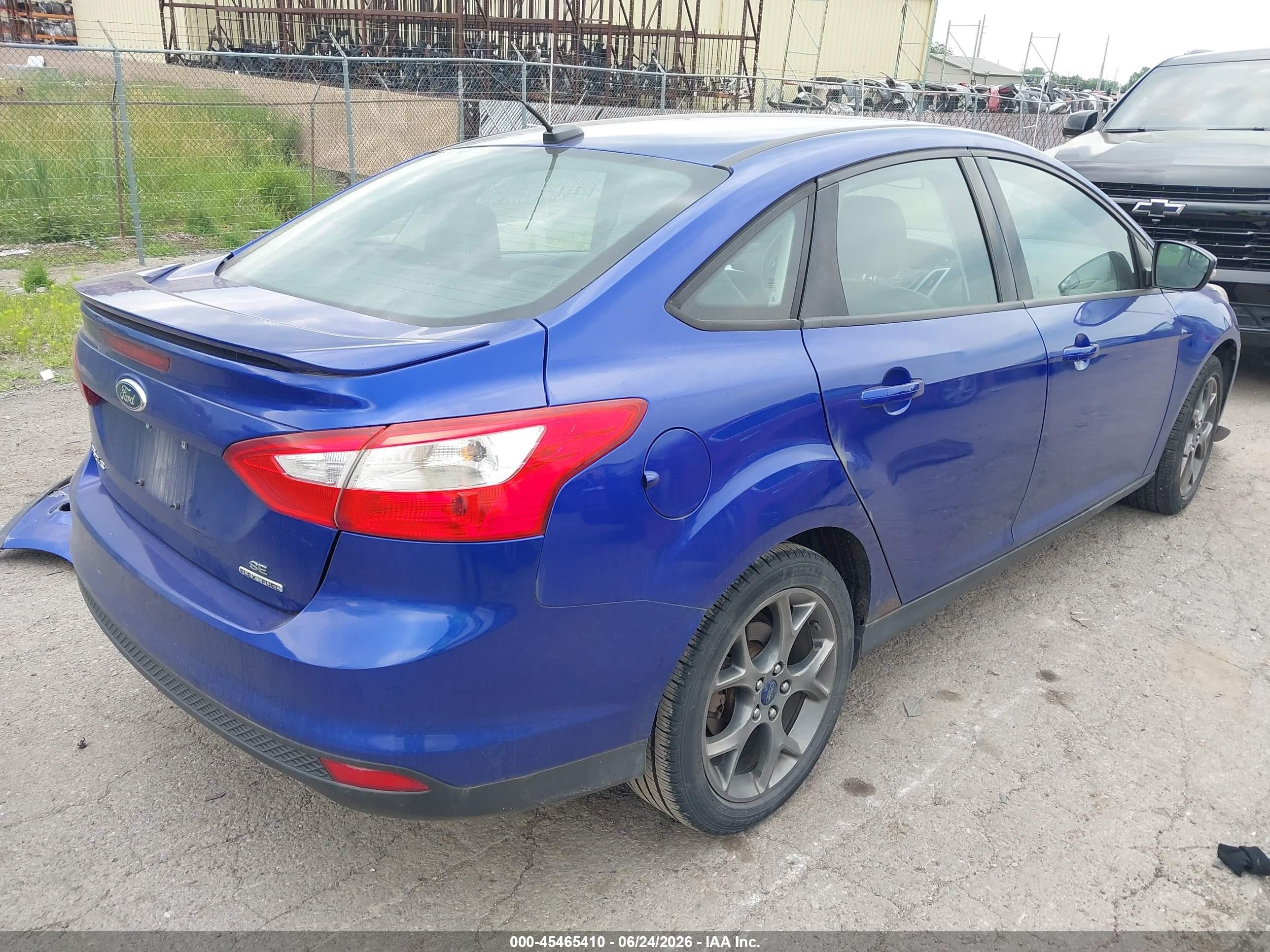 2013 Ford Focus Se Blue vin: 1FADP3F27DL255102