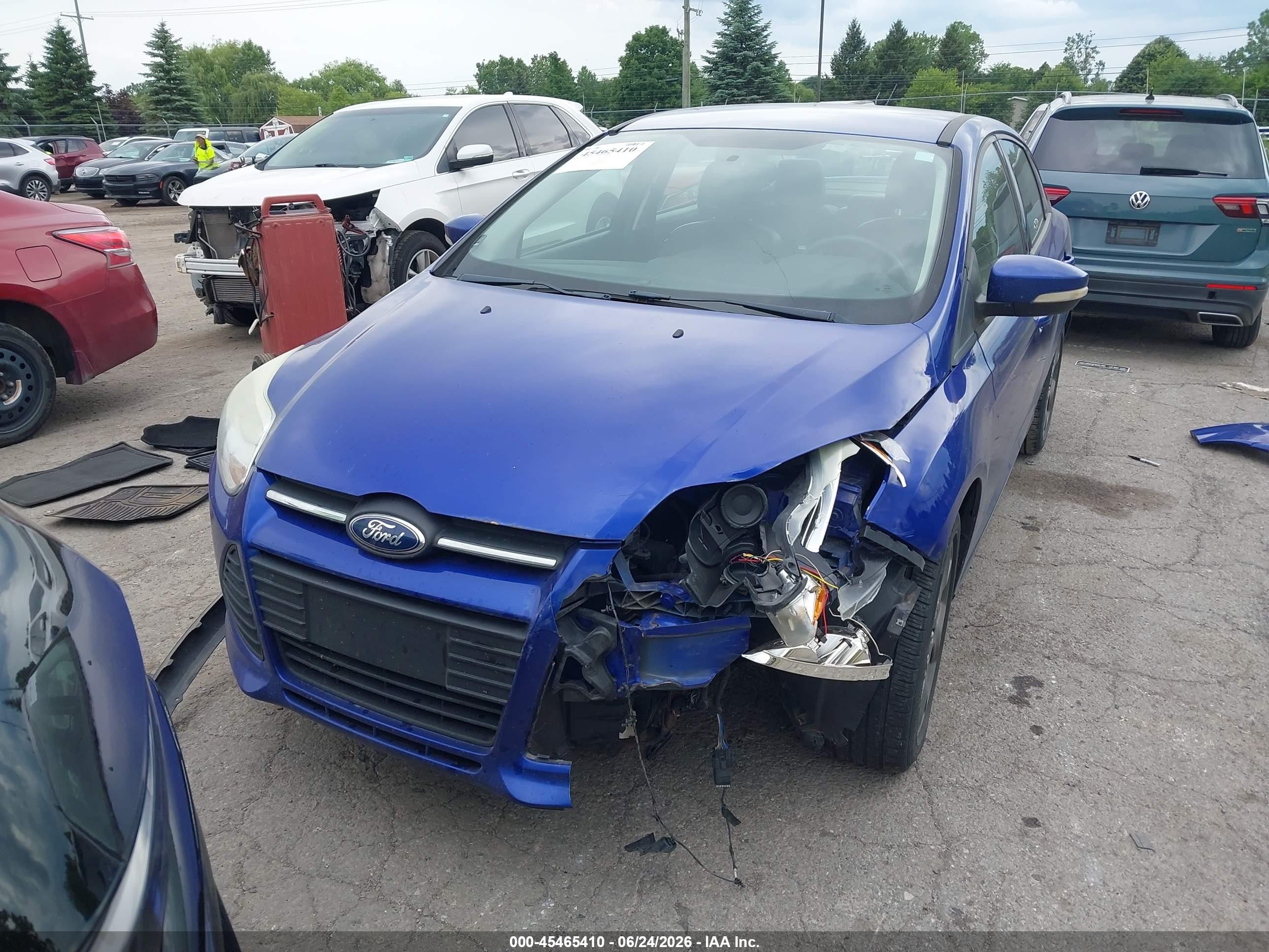 2013 Ford Focus Se Blue vin: 1FADP3F27DL255102