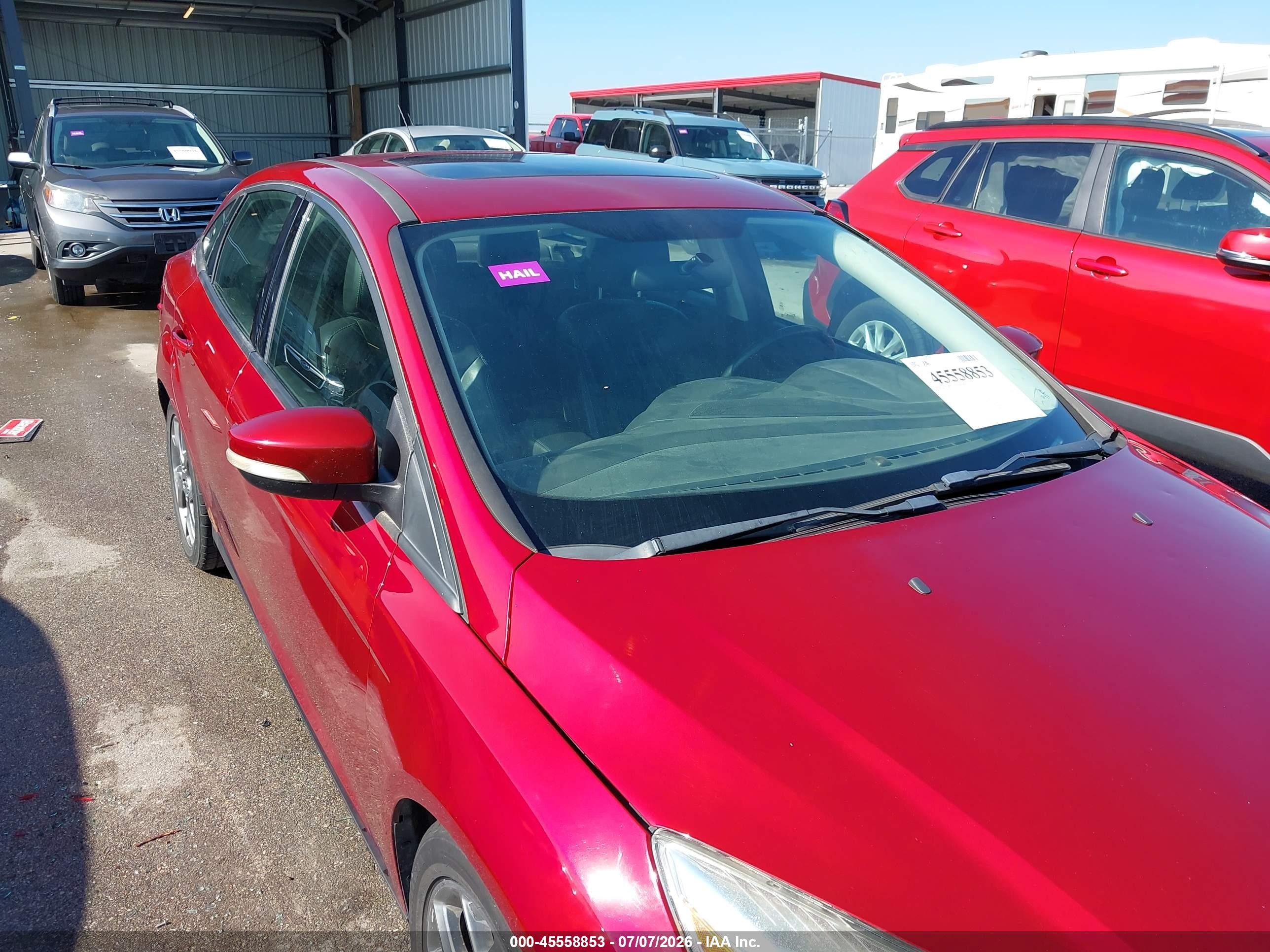 2013 Ford Focus Se Red vin: 1FADP3F27DL263913