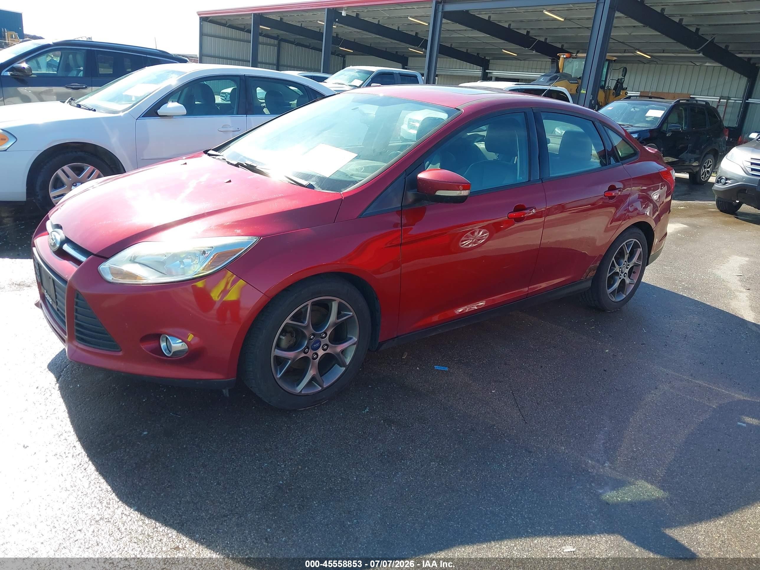 2013 Ford Focus Se Red vin: 1FADP3F27DL263913