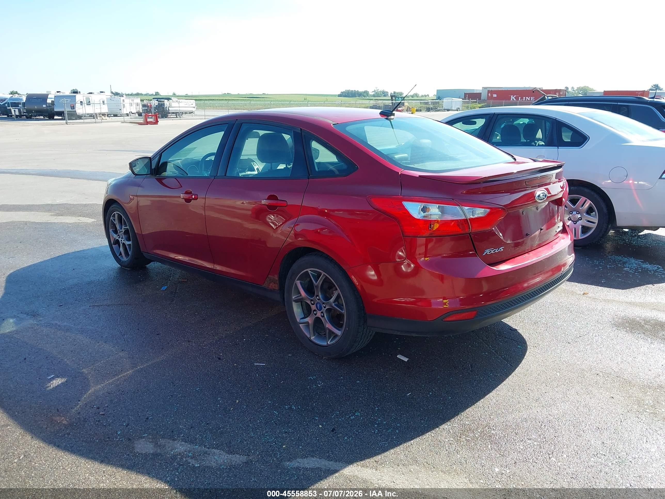 2013 Ford Focus Se Red vin: 1FADP3F27DL263913