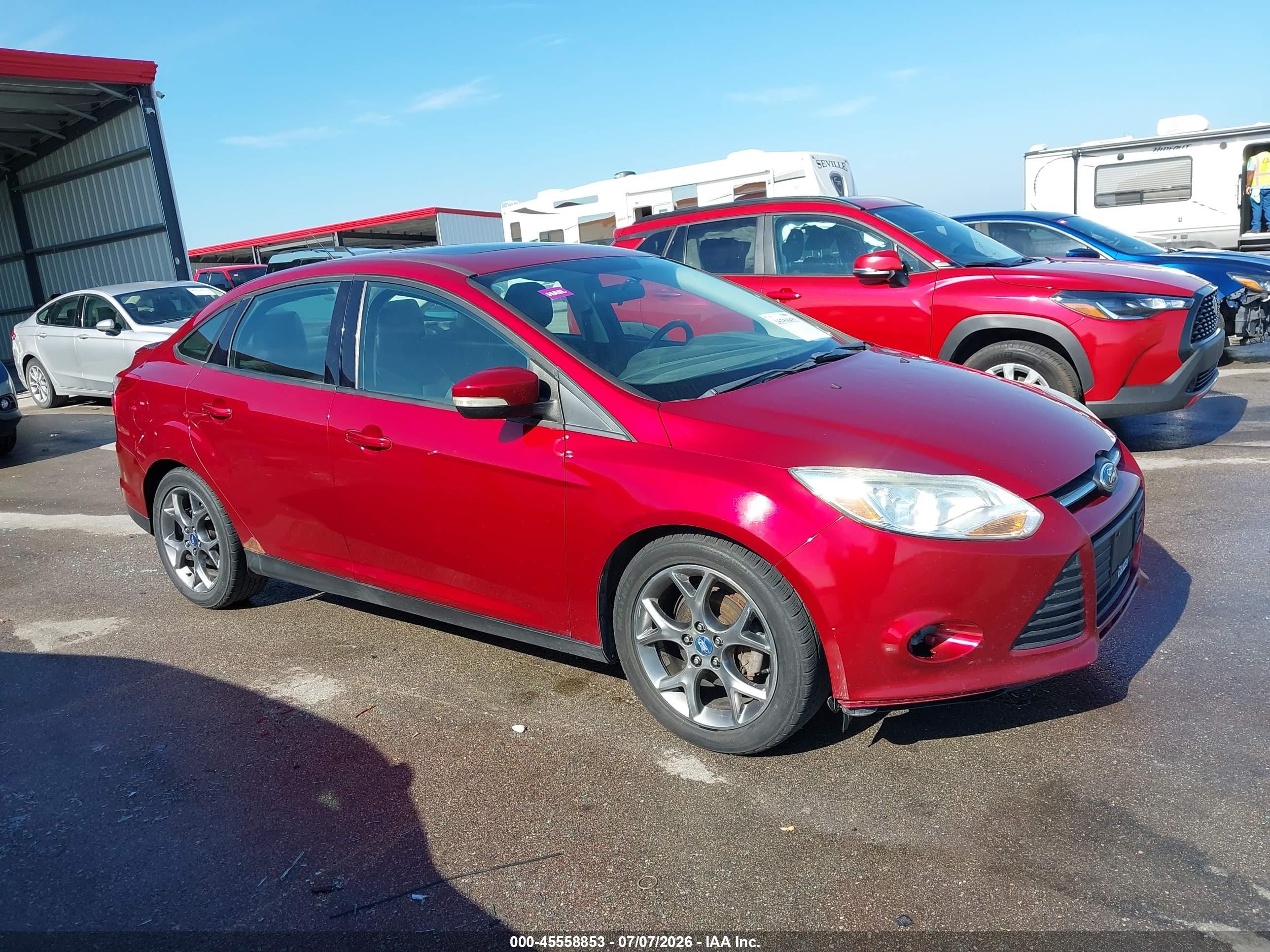 2013 Ford Focus Se Red vin: 1FADP3F27DL263913