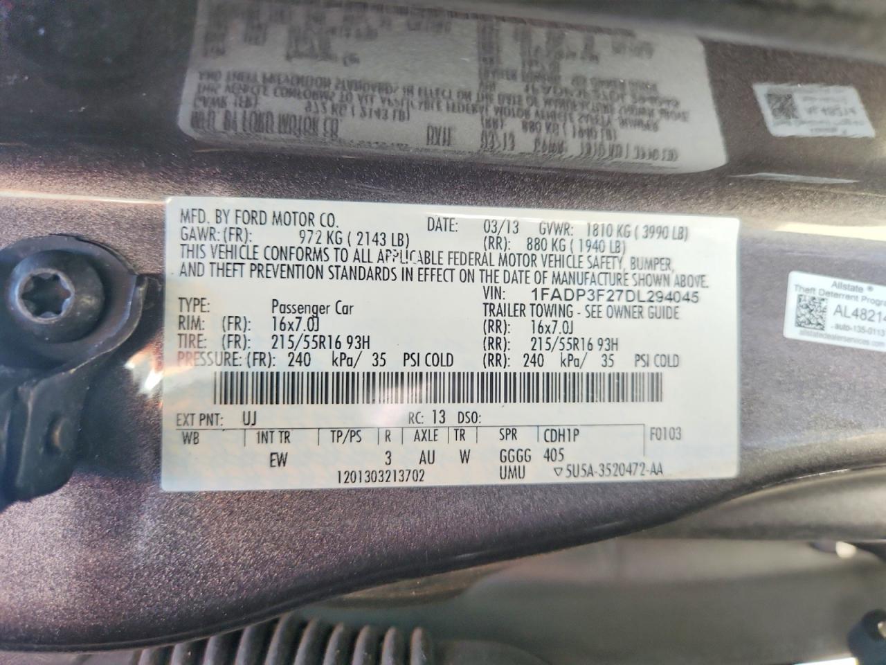 2013 Ford Focus Se Gray vin: 1FADP3F27DL294045