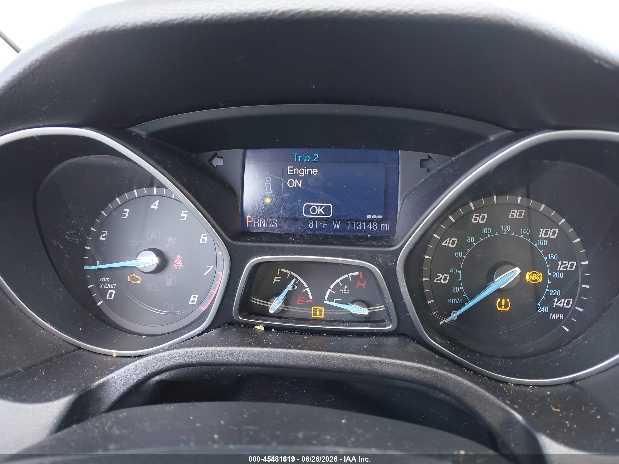 2013 Ford Focus Se Gray vin: 1FADP3F27DL294126