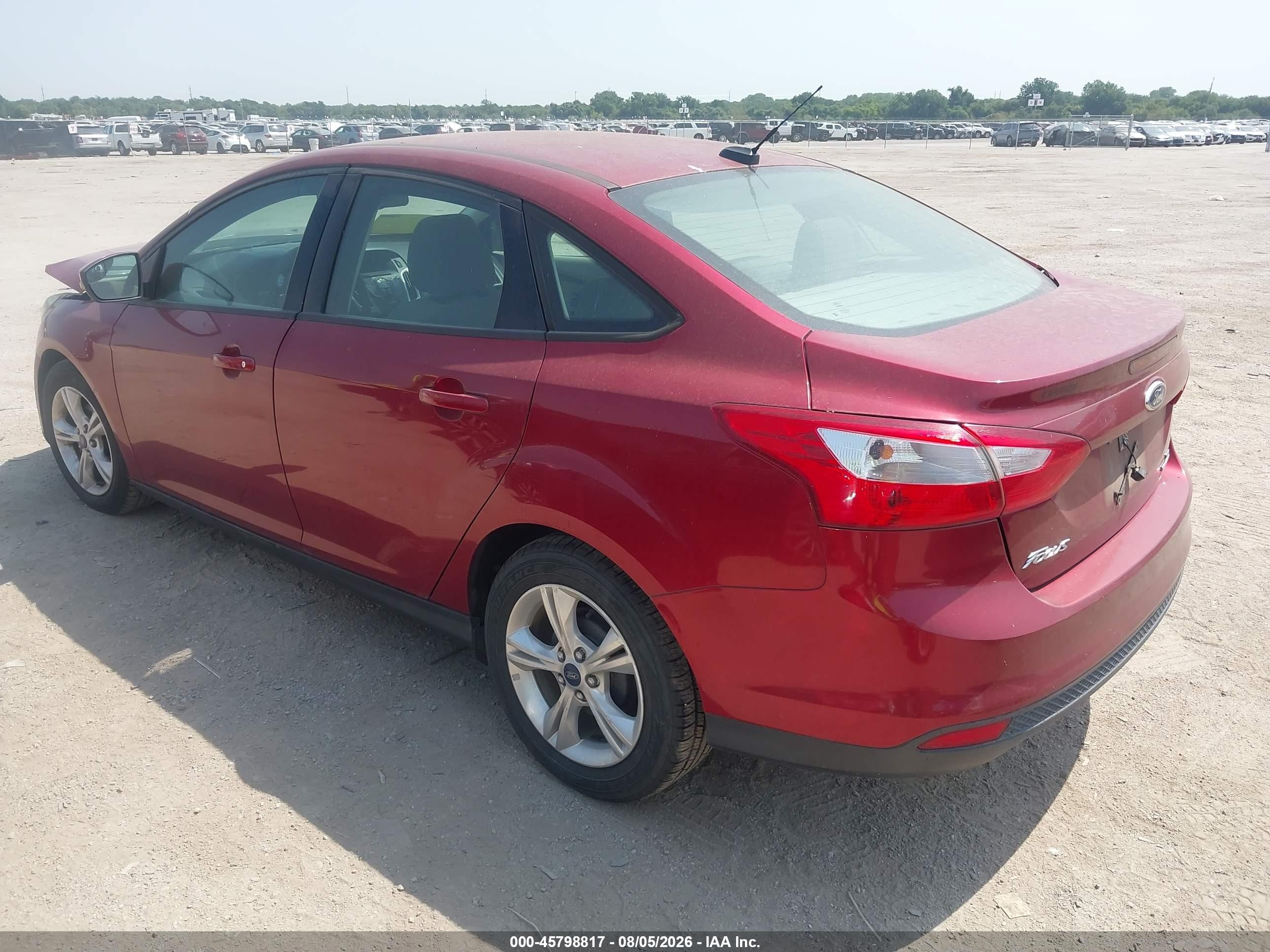 2013 Ford Focus Se Red vin: 1FADP3F27DL326931