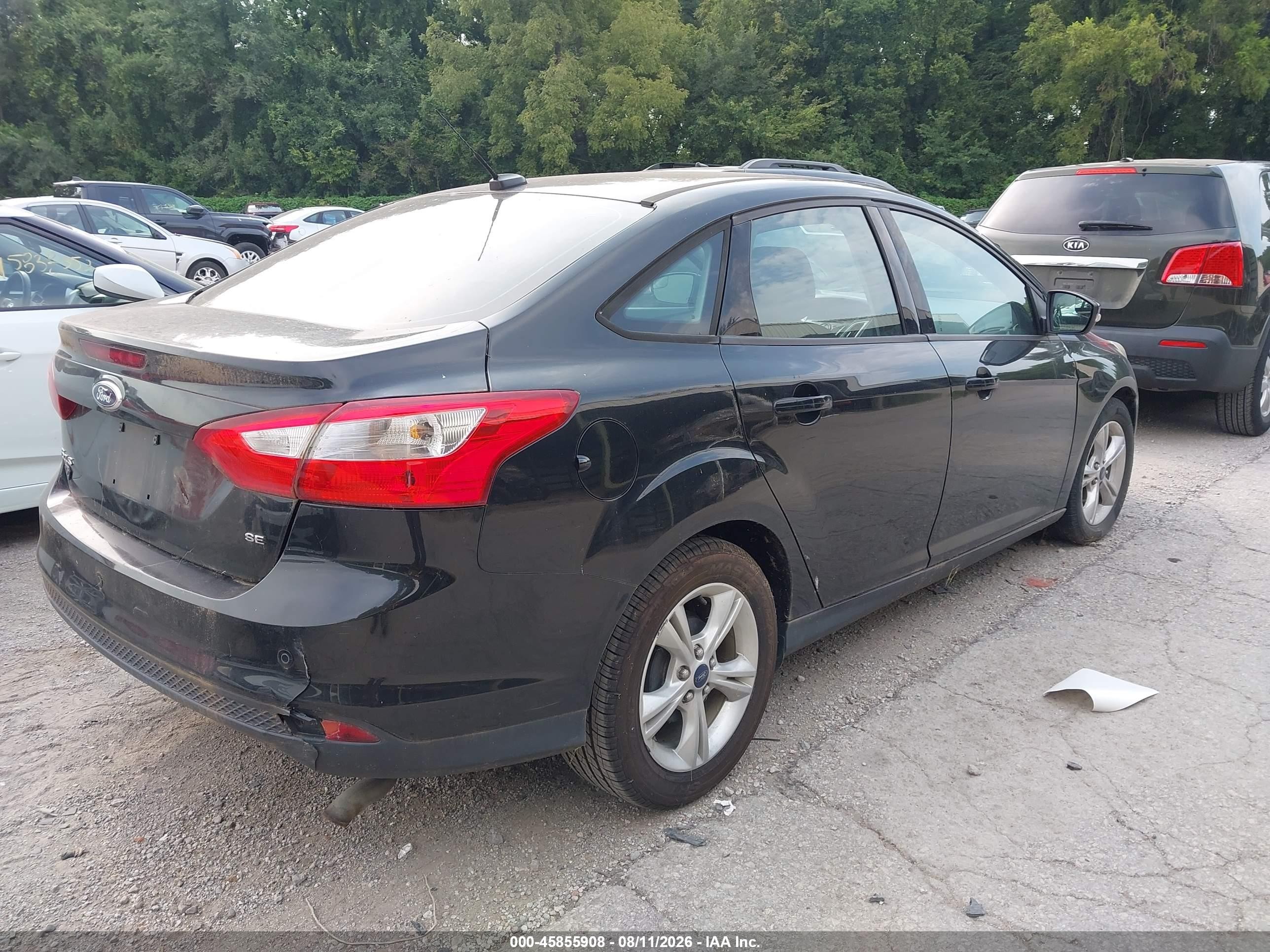 2013 Ford Focus Se Black vin: 1FADP3F27DL335290