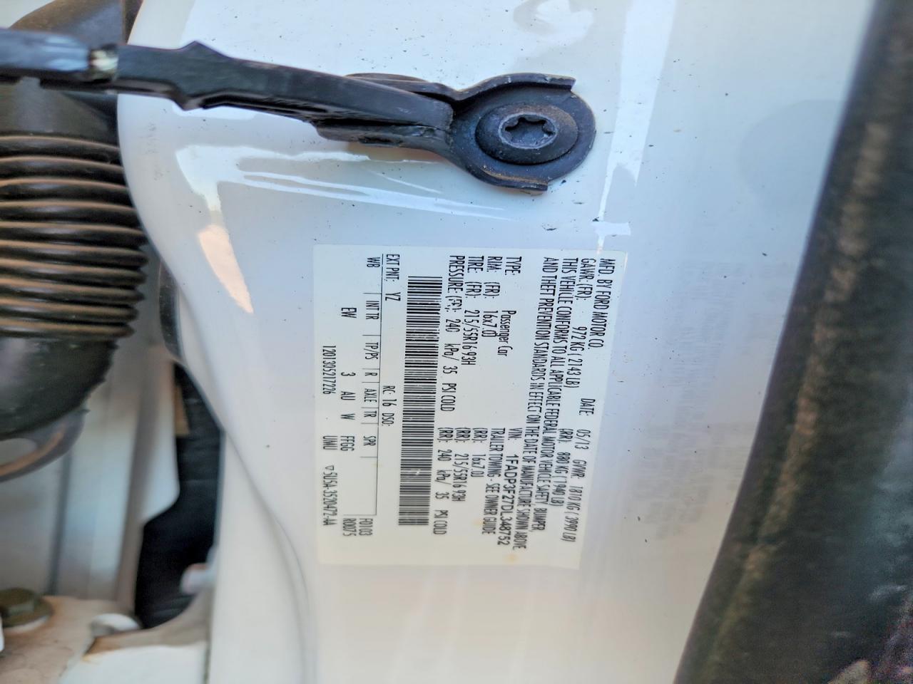 2013 Ford Focus Se White vin: 1FADP3F27DL348752