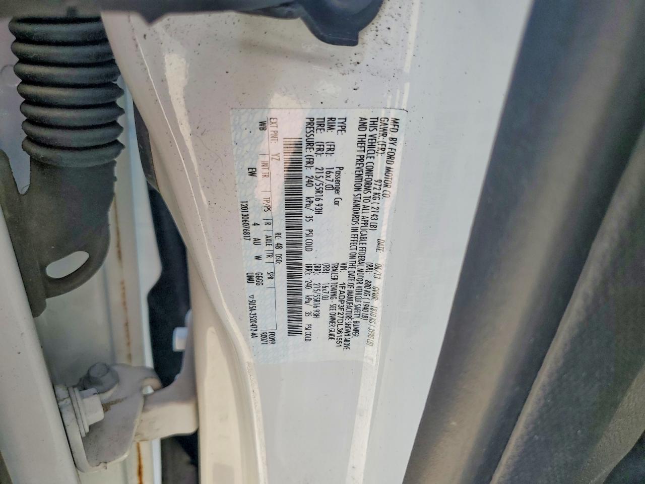 2013 Ford Focus Se Белый vin: 1FADP3F27DL361551