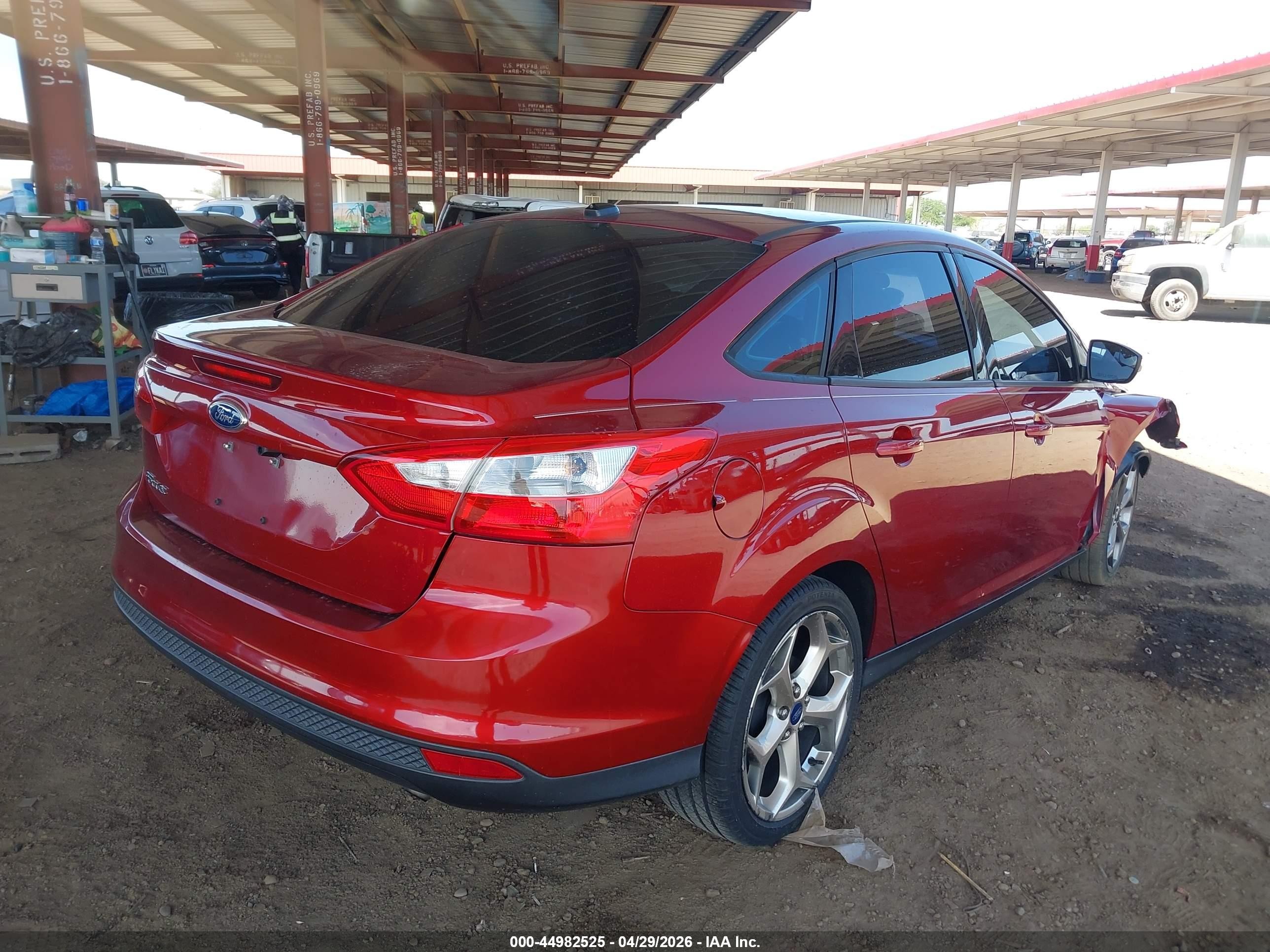 2013 Ford Focus Se Red vin: 1FADP3F27DL363204