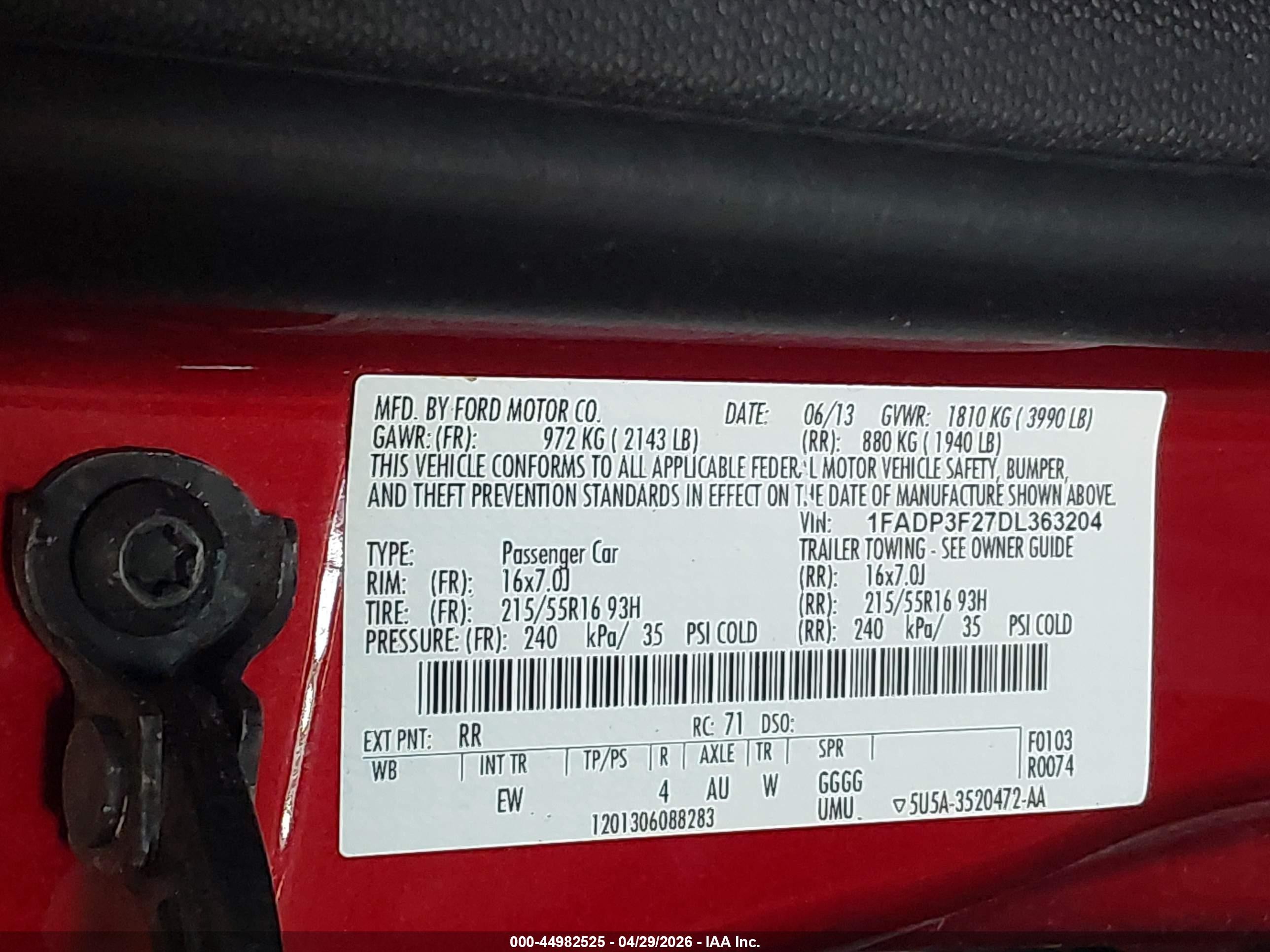 2013 Ford Focus Se Red vin: 1FADP3F27DL363204